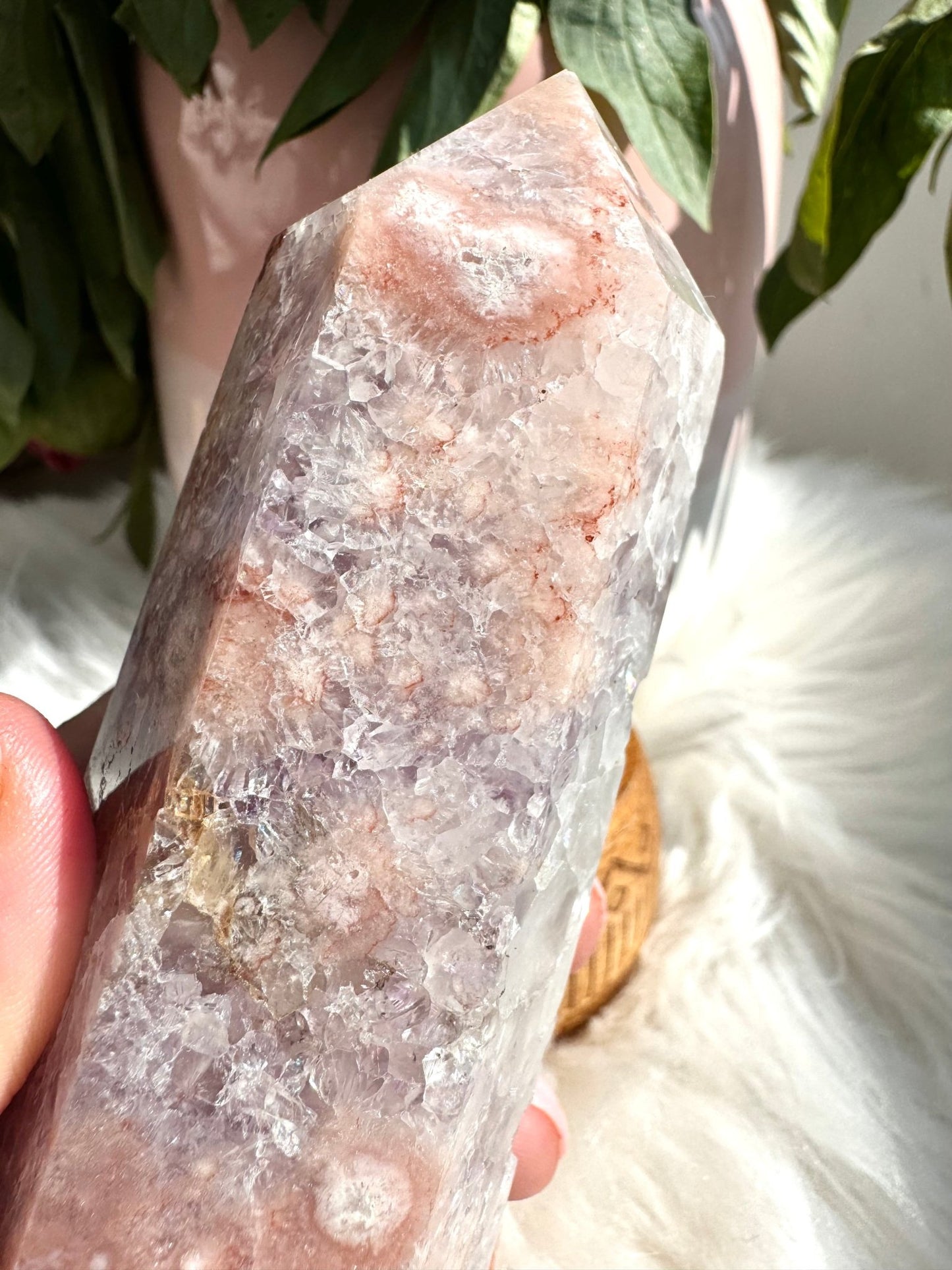 A+ Quality Pink Amethyst Tower | 341g - The Crystal Valley