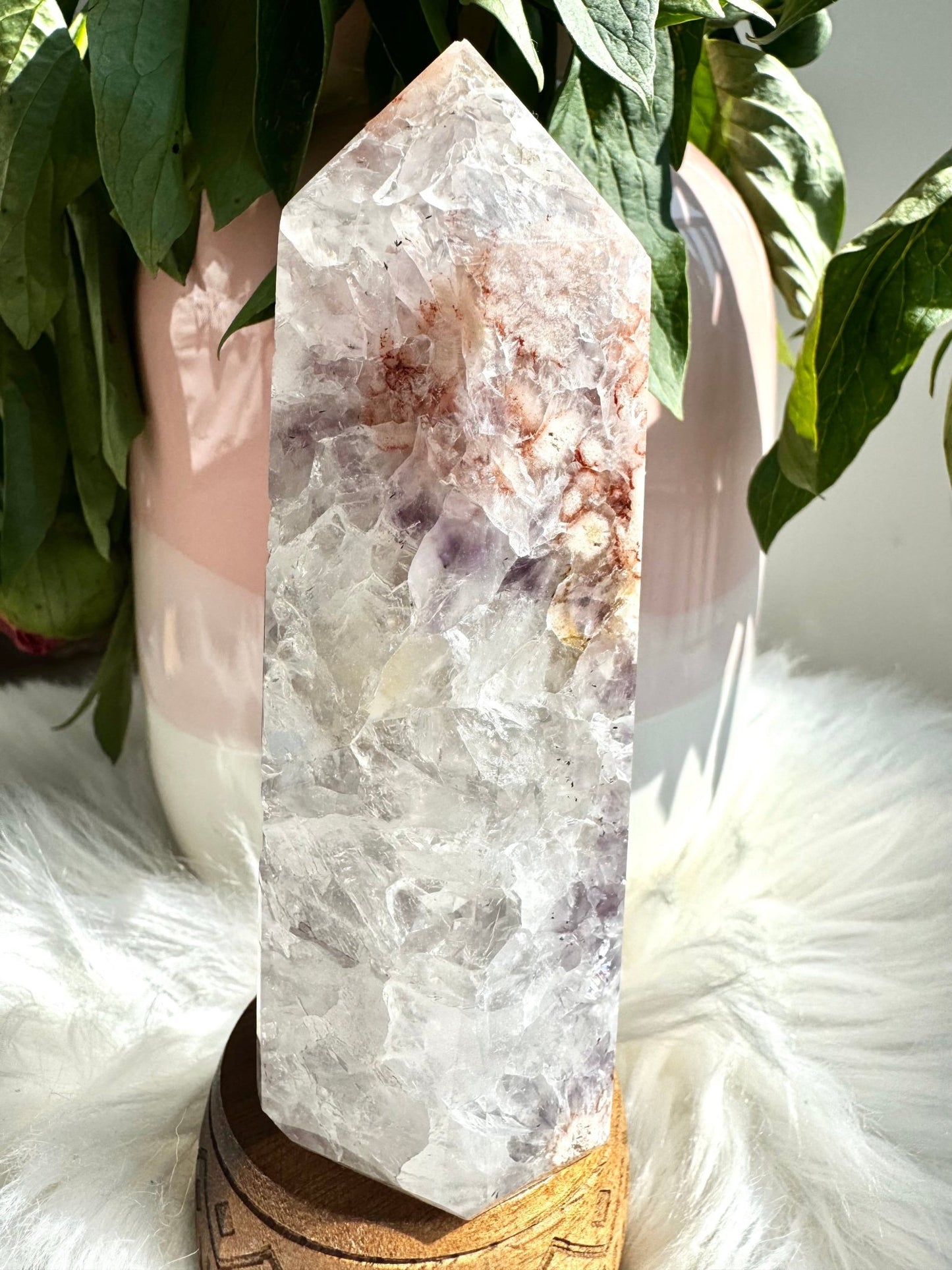 A+ Quality Pink Amethyst Tower | 341g - The Crystal Valley