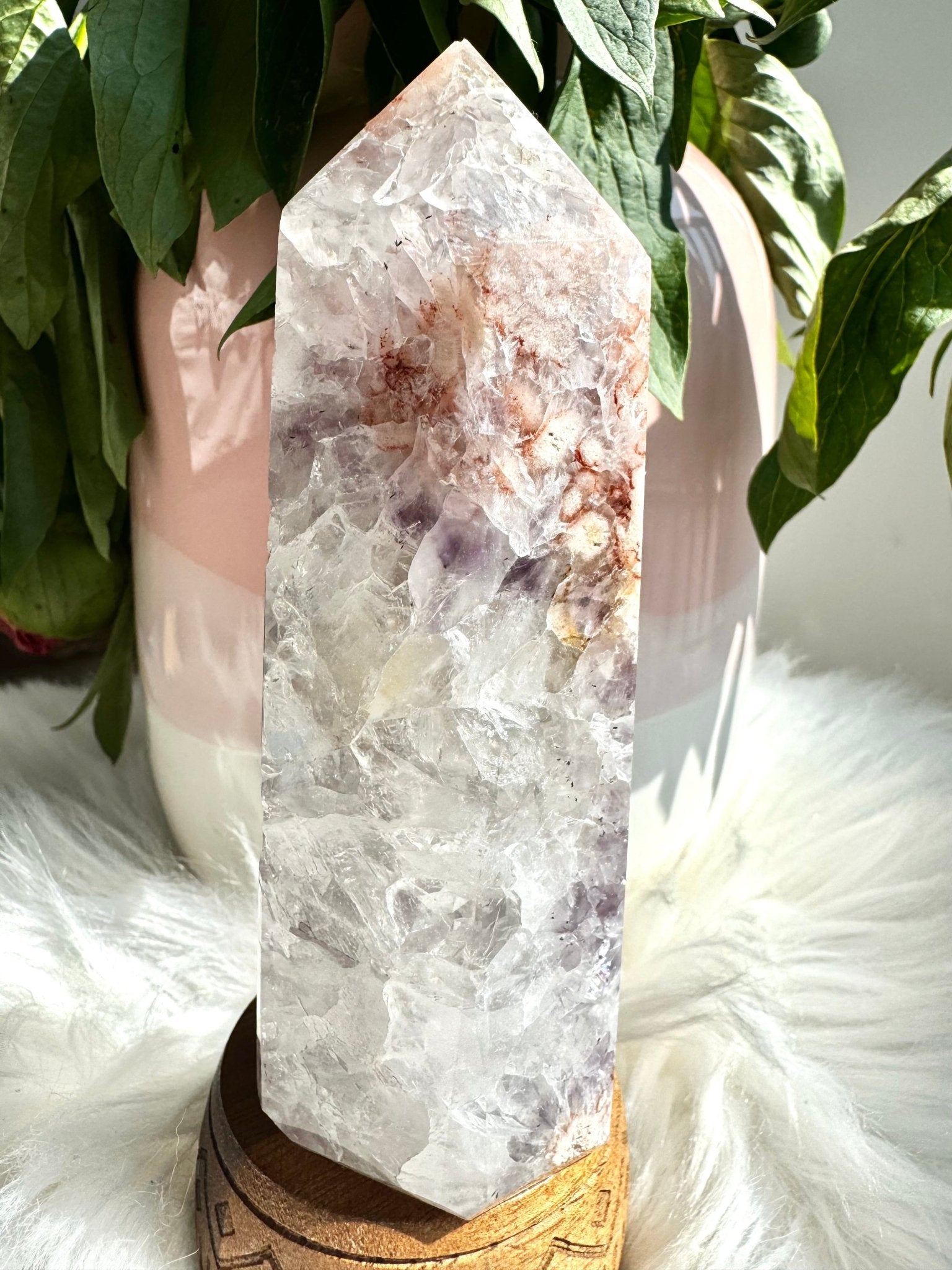 A+ Quality Pink Amethyst Tower | 341g - The Crystal Valley