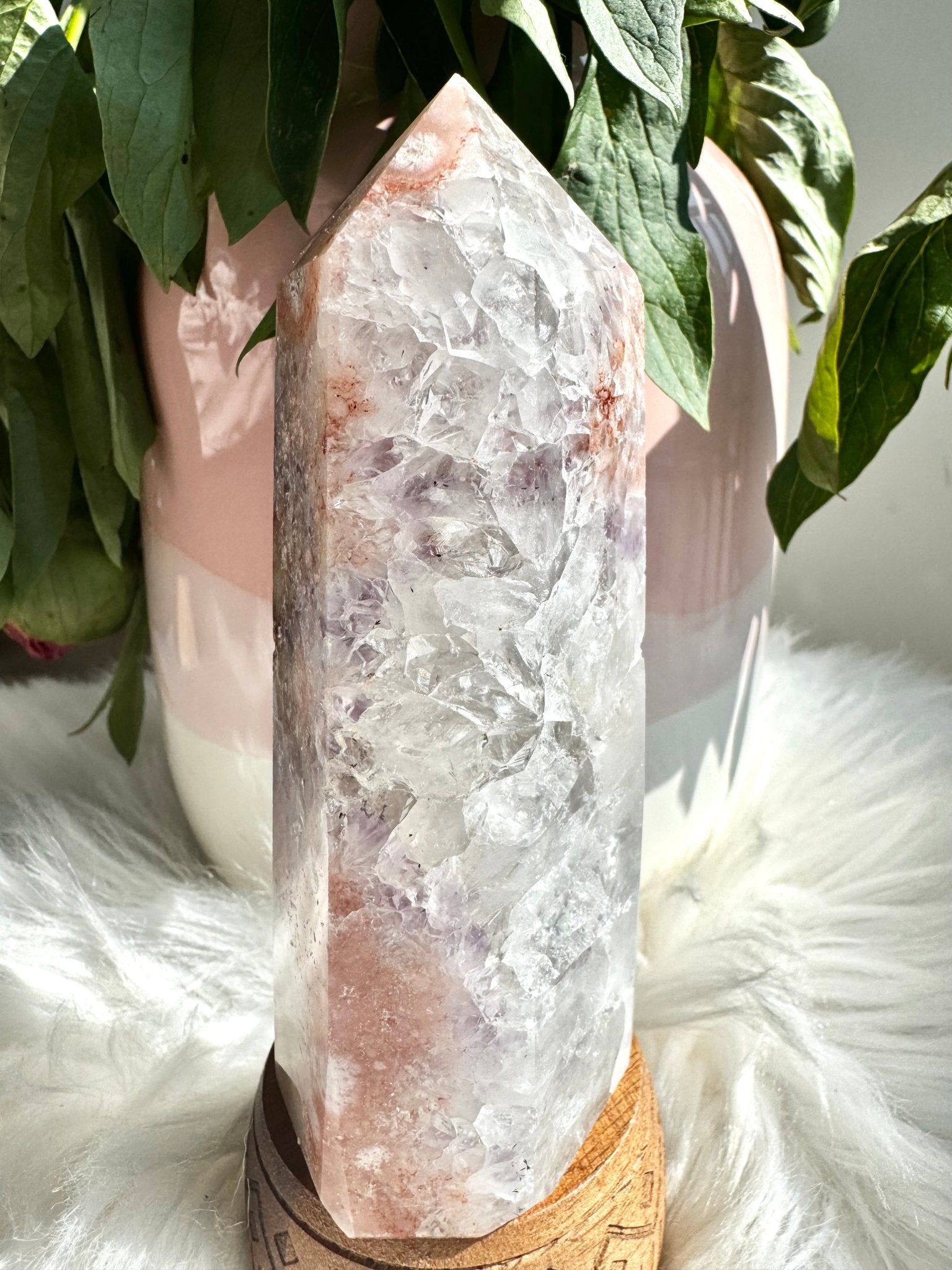 A+ Quality Pink Amethyst Tower | 341g - The Crystal Valley