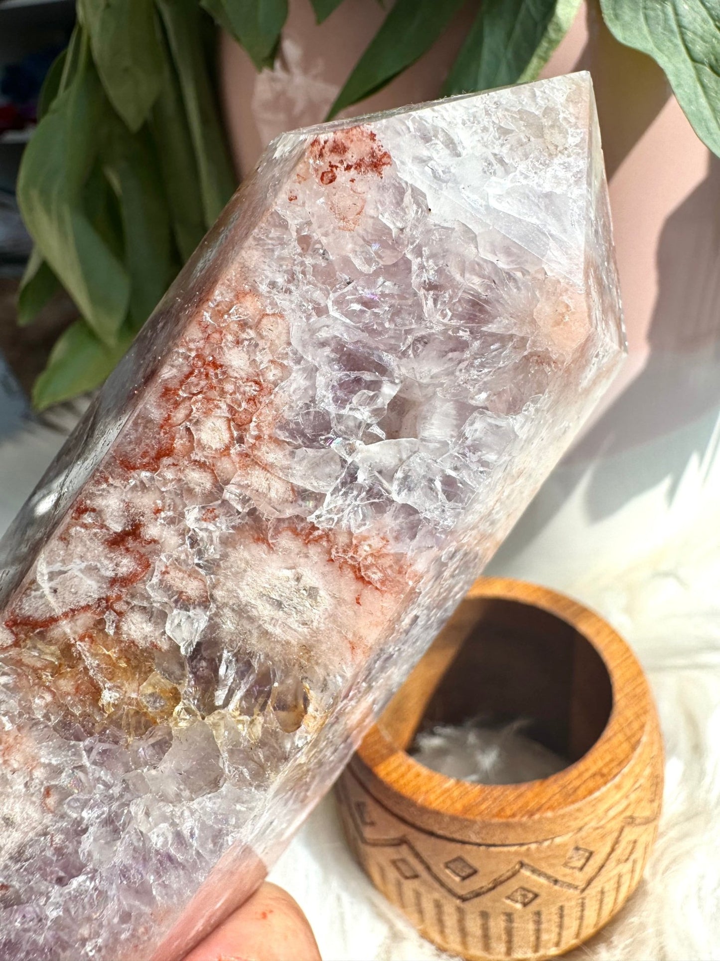 A+ Quality Pink Amethyst Tower | 341g - The Crystal Valley