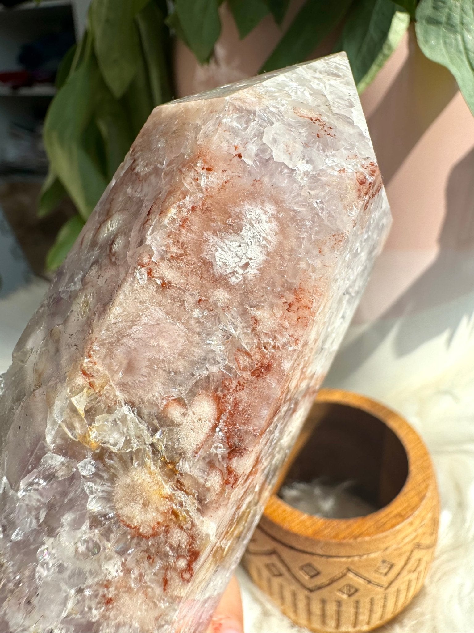 A+ Quality Pink Amethyst Tower | 341g - The Crystal Valley