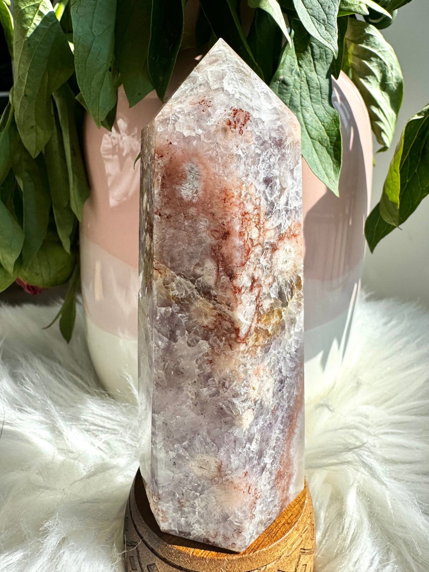 A+ Quality Pink Amethyst Tower | 341g - The Crystal Valley