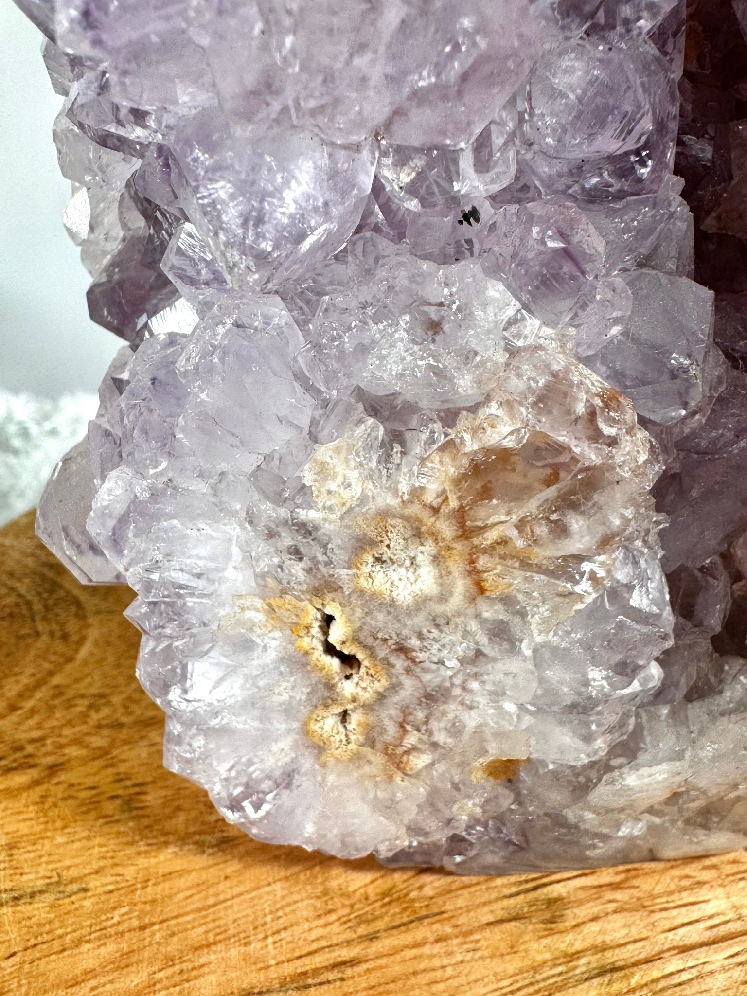 AAA Pink Amethyst Free Form (half natural, half polished) | 685g - The Crystal Valley