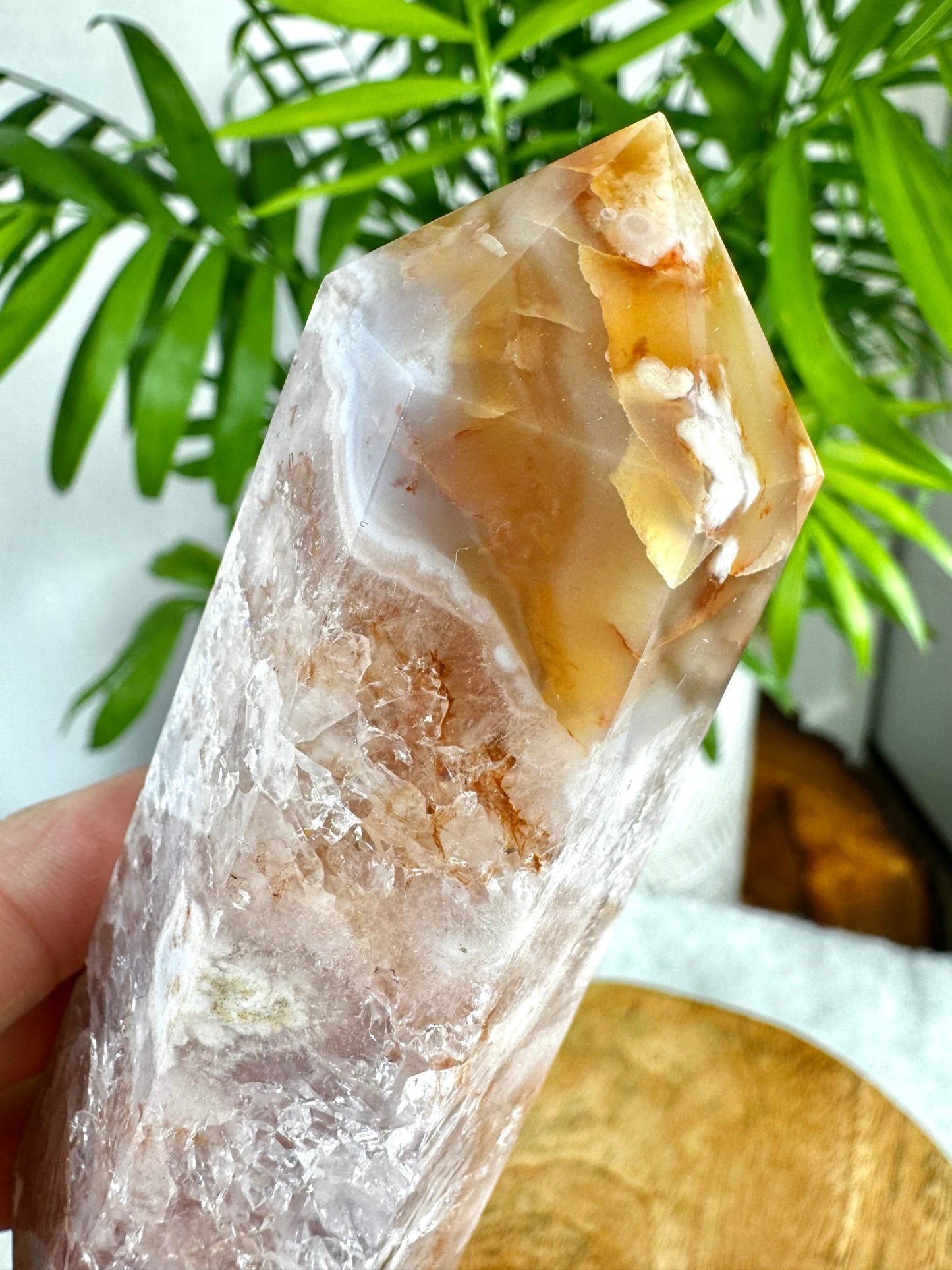 Amethyst with Agate Tower | 190g - The Crystal Valley