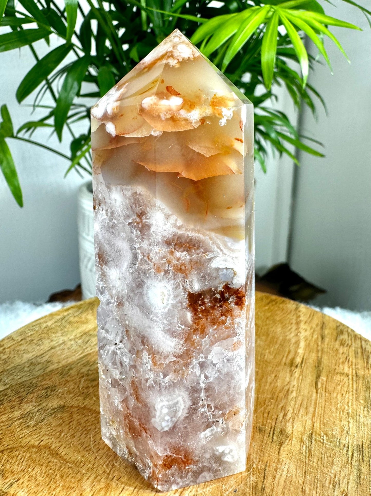 Amethyst with Agate Tower | 190g - The Crystal Valley