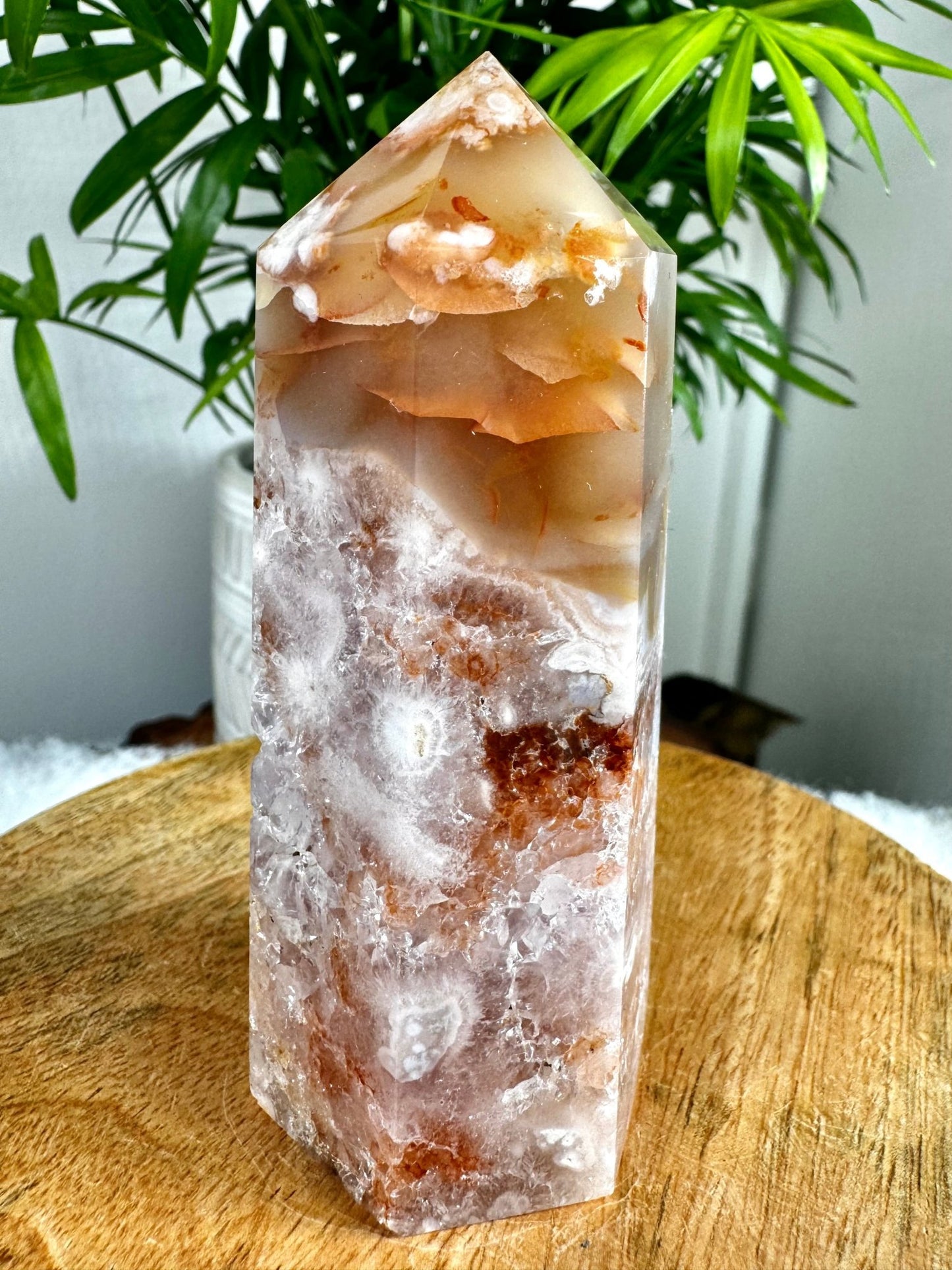 Amethyst with Agate Tower | 190g - The Crystal Valley