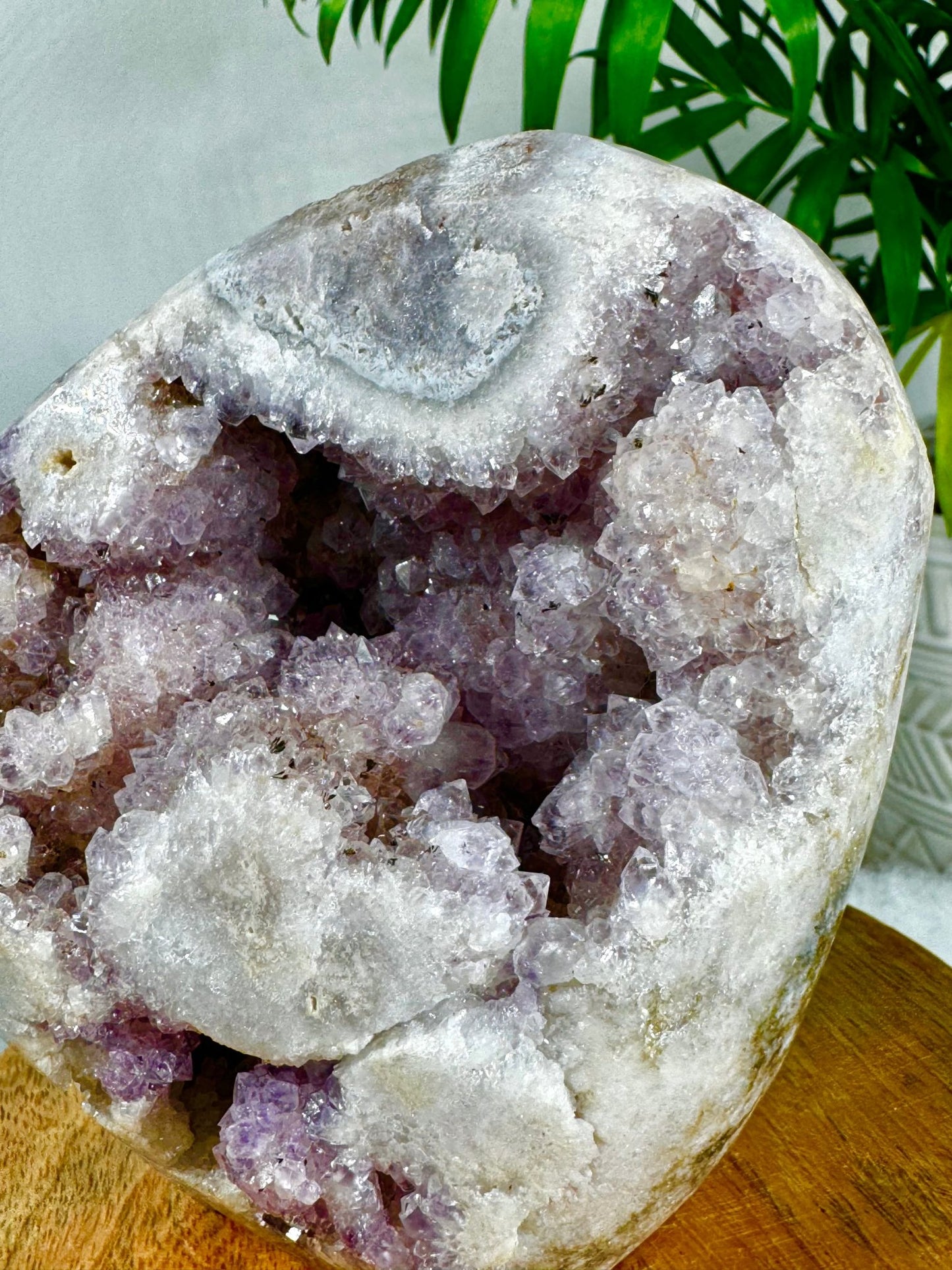 Amethyst with Flower Agate Free Form | 821g - The Crystal Valley