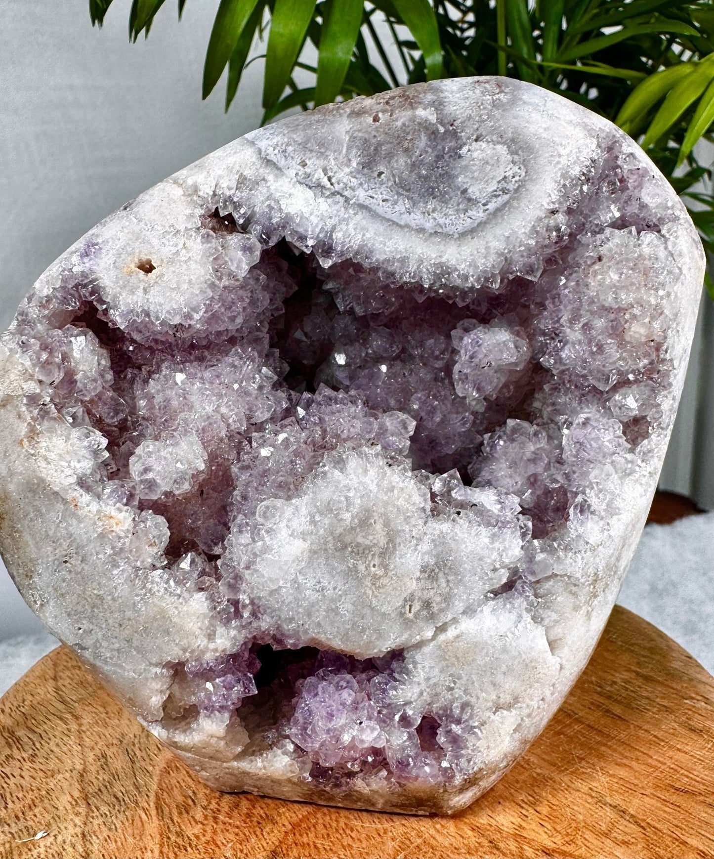 Amethyst with Flower Agate Free Form | 821g - The Crystal Valley
