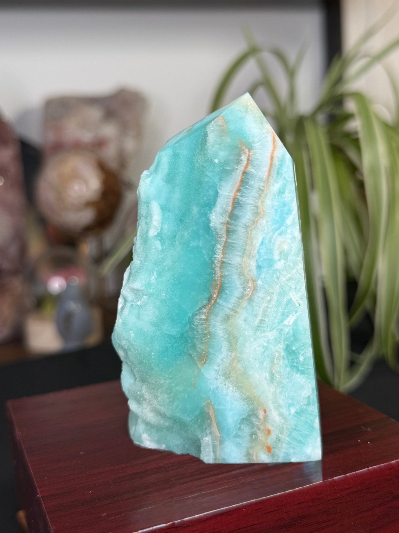 Blue Aragonite | 232g - The Crystal Valley