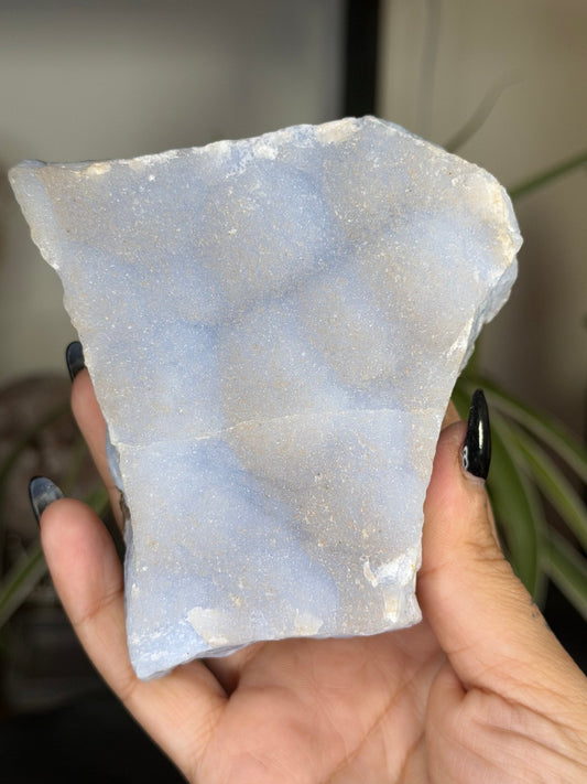 Blue Lace Specimen with Mica | 361g - The Crystal Valley