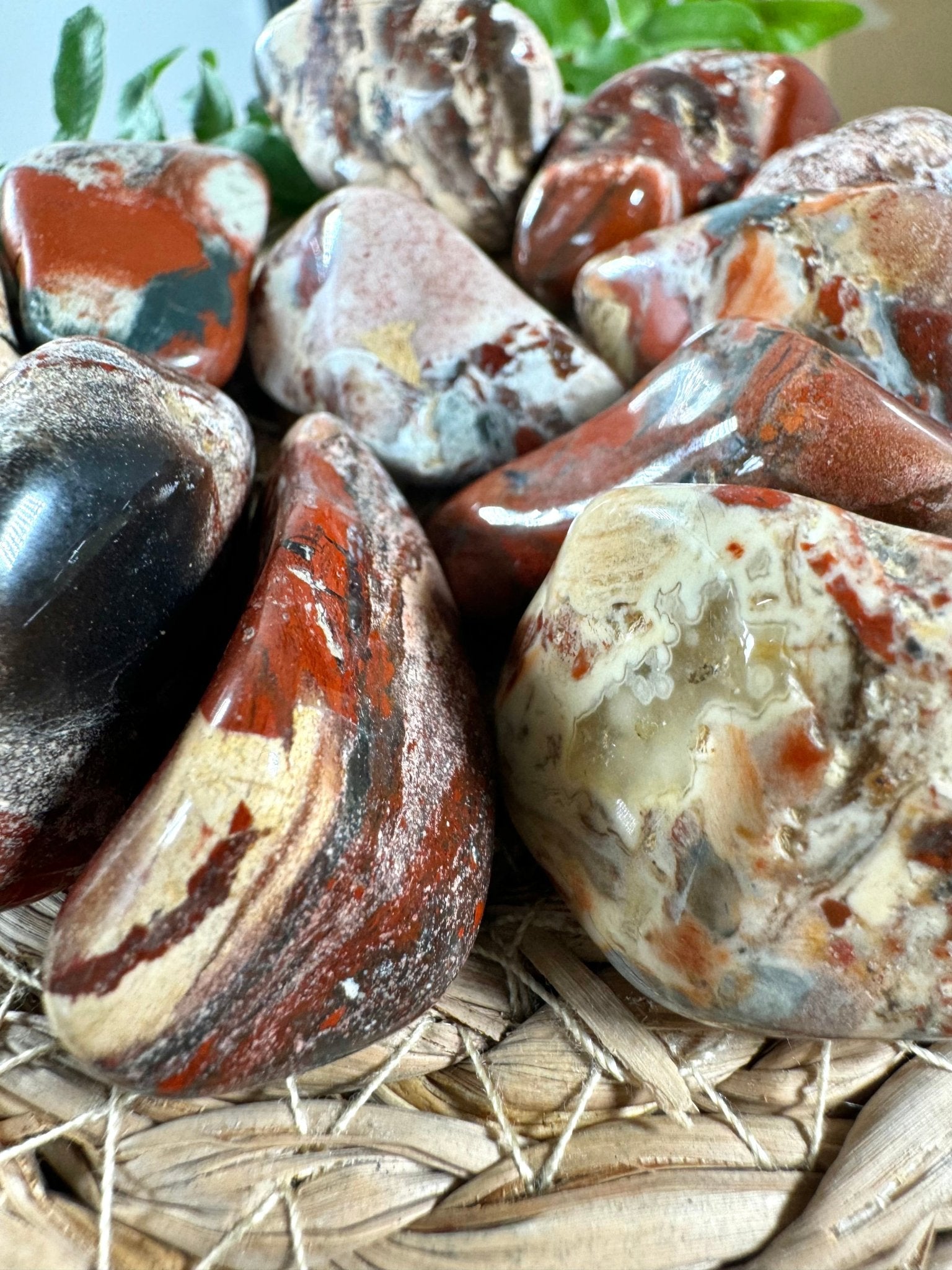 Brec Jasper Light Tumbles | Medium & Large sizes - Intuitively Chosen - The Crystal Valley