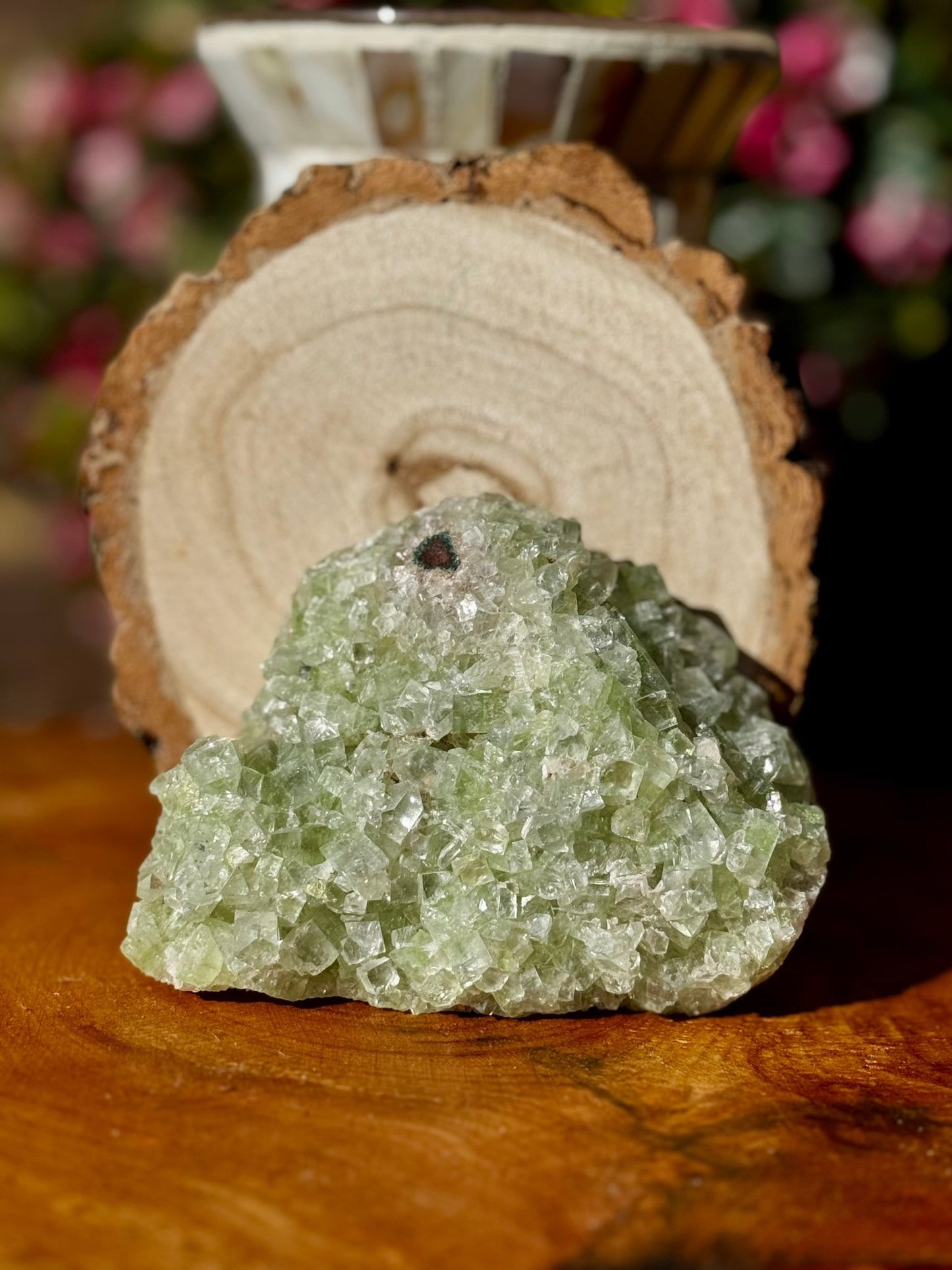 Green Apophyllite Cluster | 290g - The Crystal Valley
