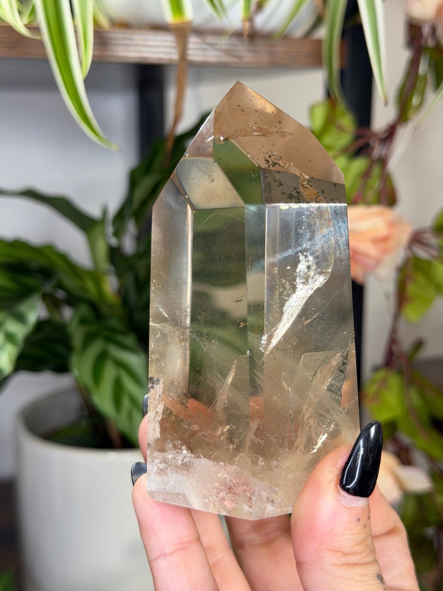 High Quality Natural Brazilian Champagne Citrine with Phanthon | 360g - The Crystal Valley