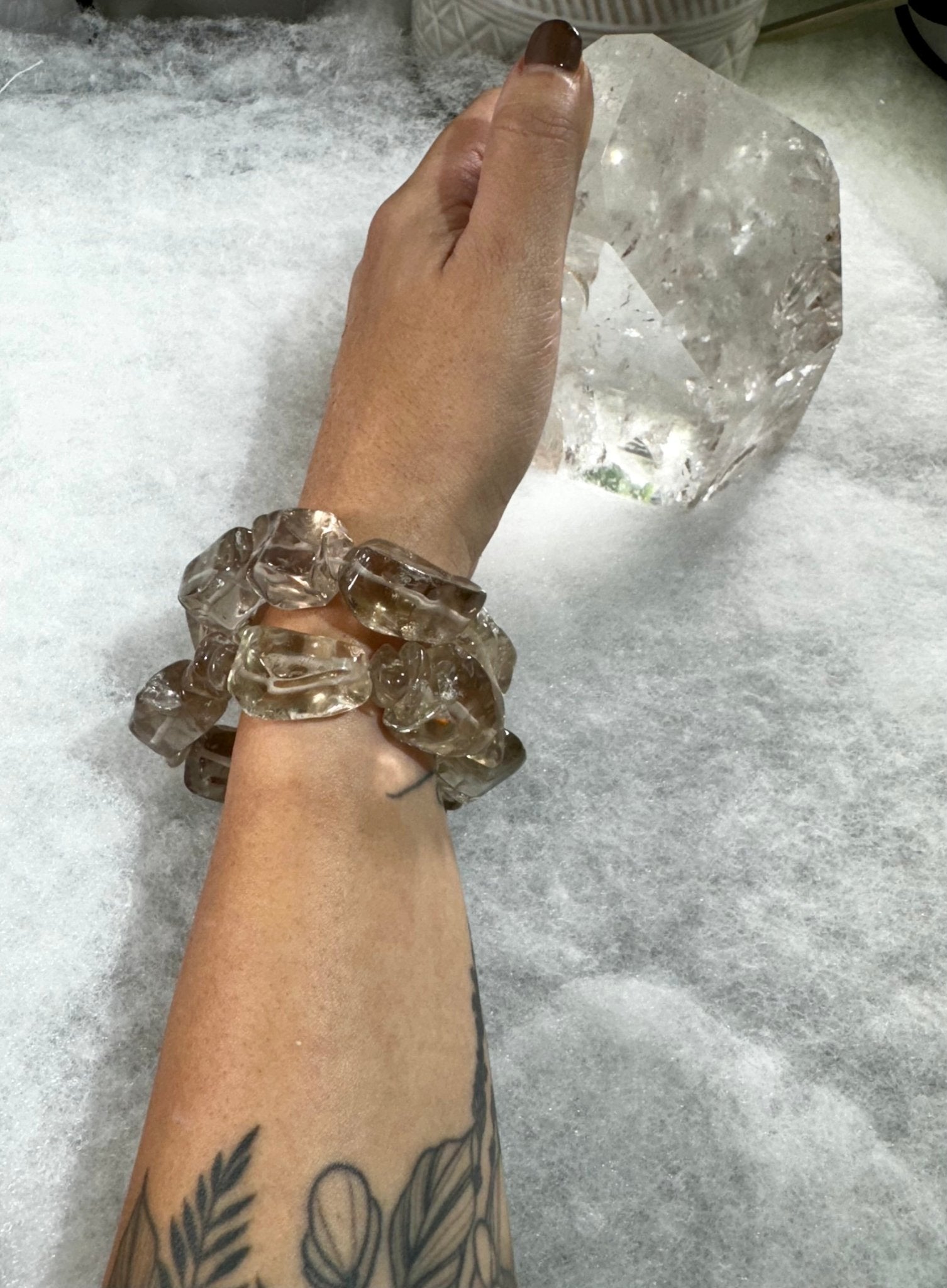 High Quality Natural Smokey & Citrine Bracelet - The Crystal Valley