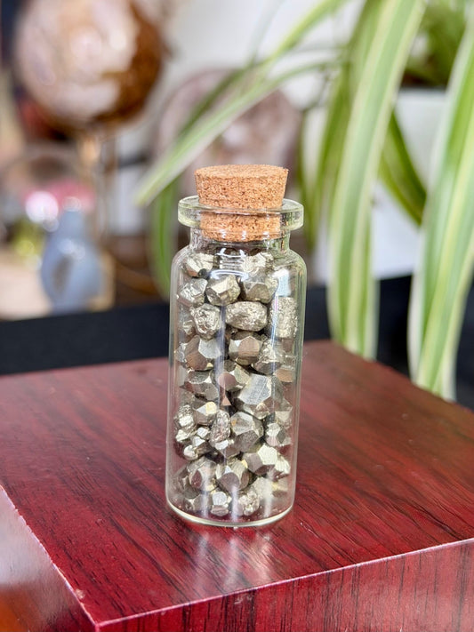 High Quality Pyrite Mini Spell Jar | 44g - The Crystal Valley