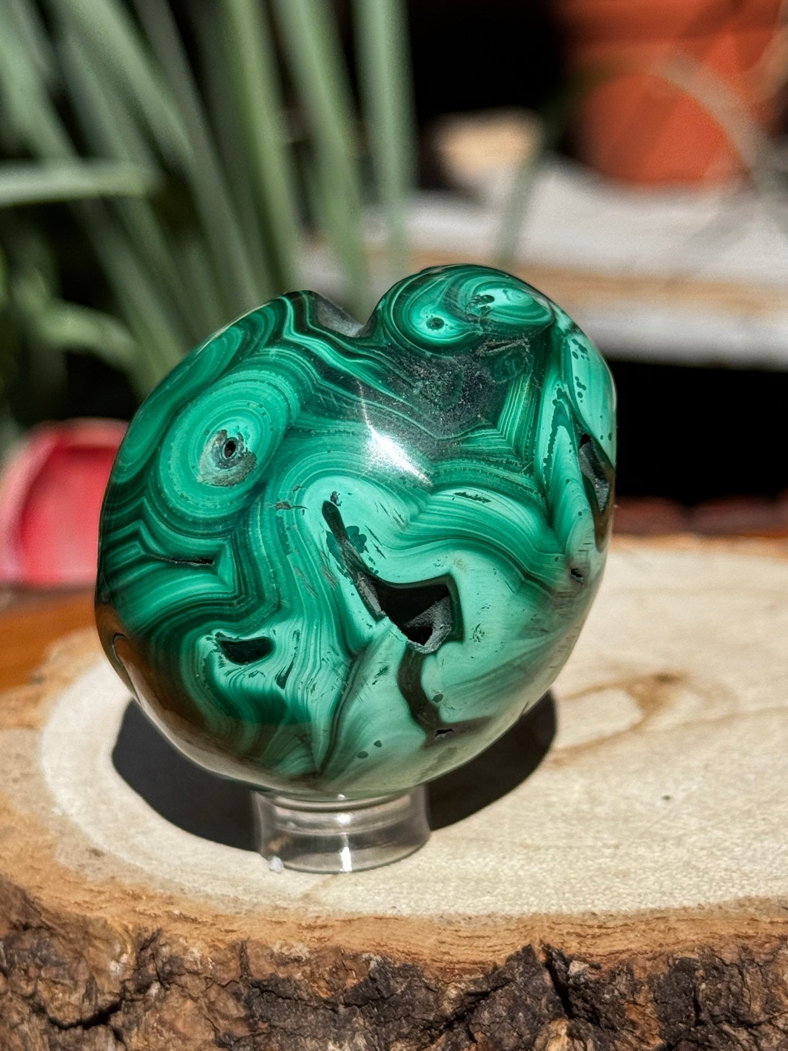 Malachite egg | 170g - The Crystal Valley