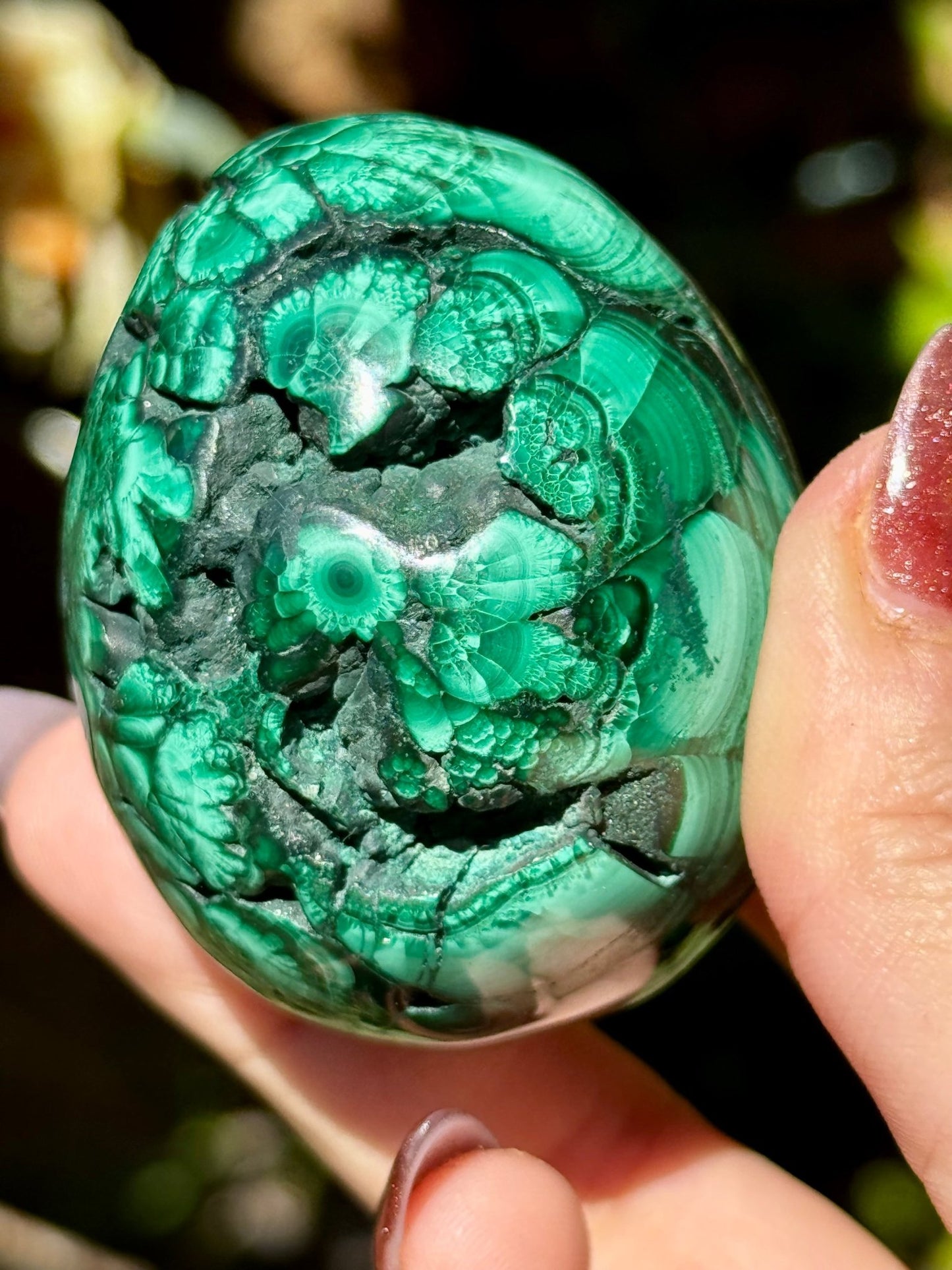 Malachite egg | 178g - The Crystal Valley