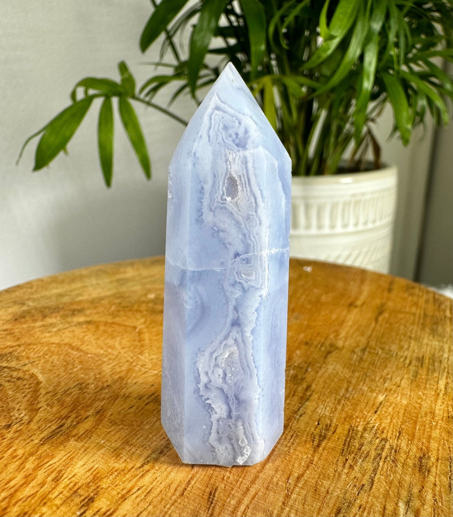 Mini Blue Lace Agate Tower | 24g - The Crystal Valley