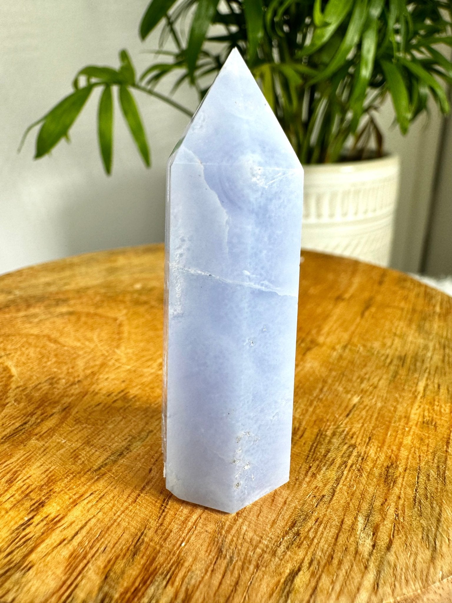 Mini Blue Lace Agate Tower | 24g - The Crystal Valley