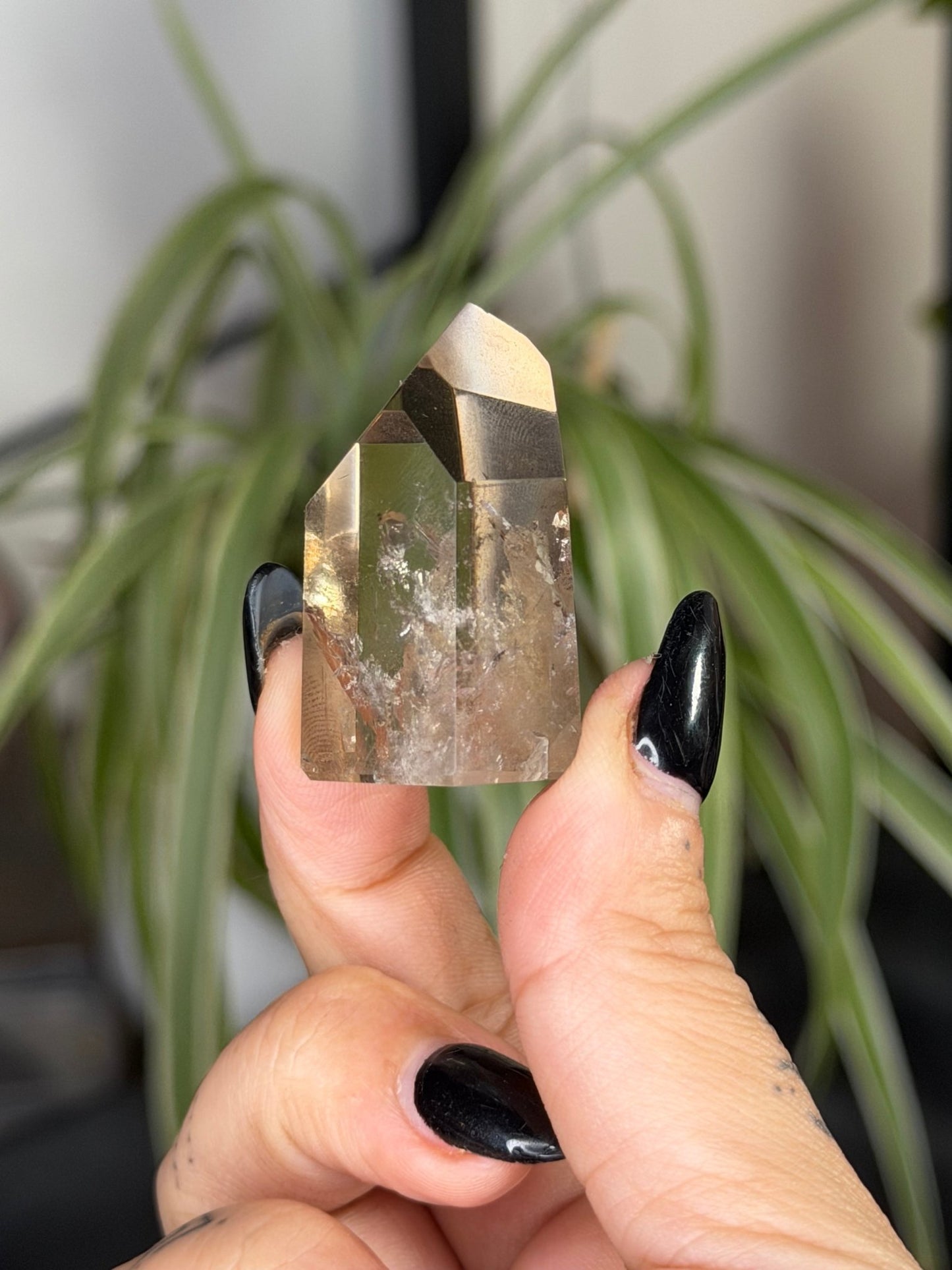 Mini Natural Brazilian Champagne Citrine Tower | 29g - The Crystal Valley