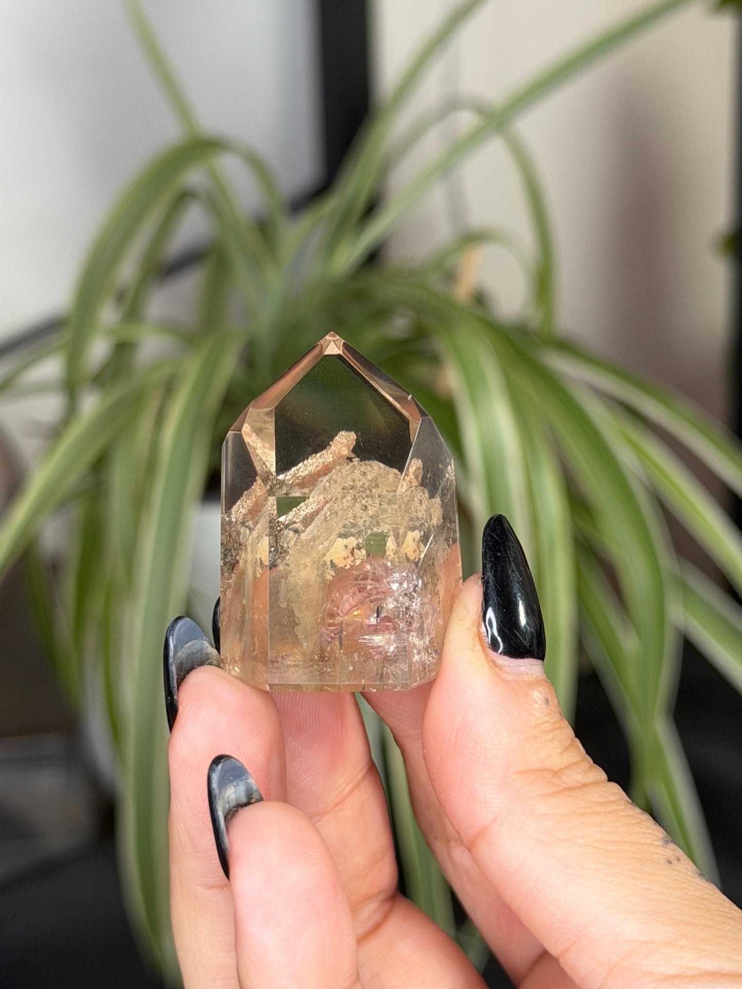 Mini Natural Brazilian Champagne Citrine Tower | 29g - The Crystal Valley