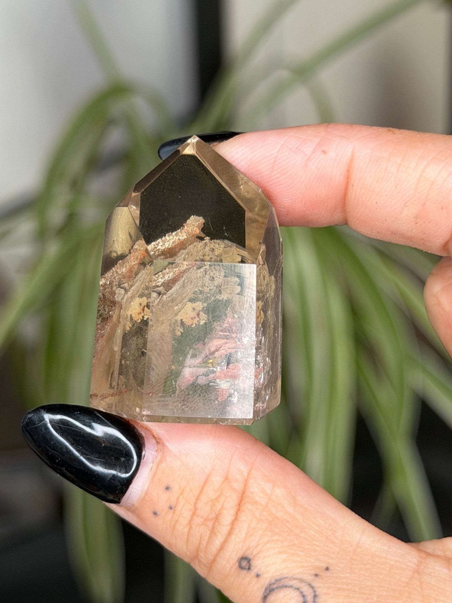 Mini Natural Brazilian Champagne Citrine Tower | 29g - The Crystal Valley