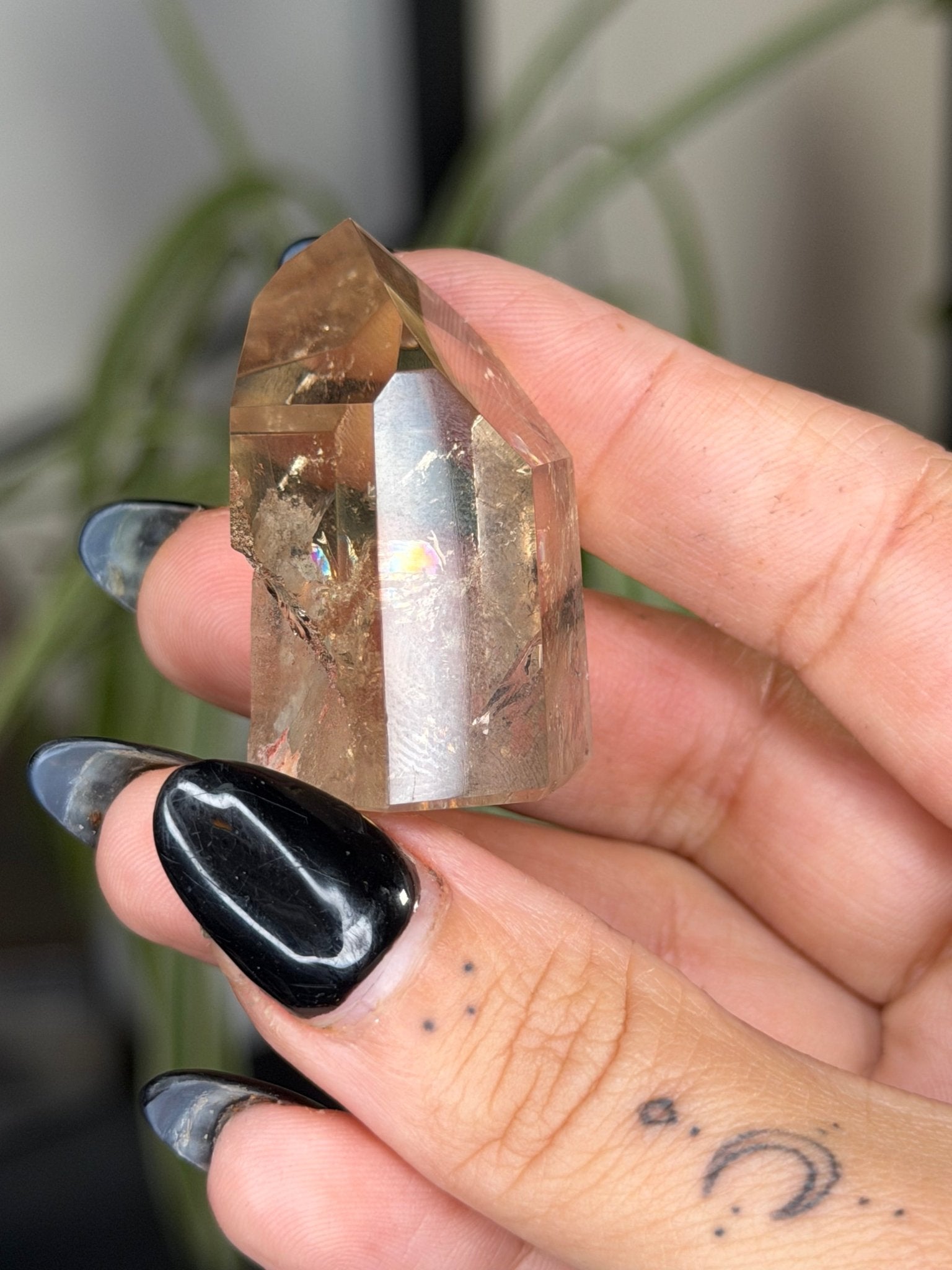Mini Natural Brazilian Champagne Citrine Tower | 29g - The Crystal Valley