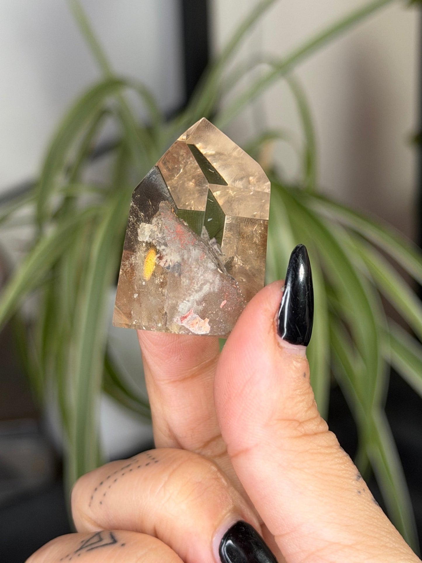 Mini Natural Brazilian Champagne Citrine Tower | 29g - The Crystal Valley