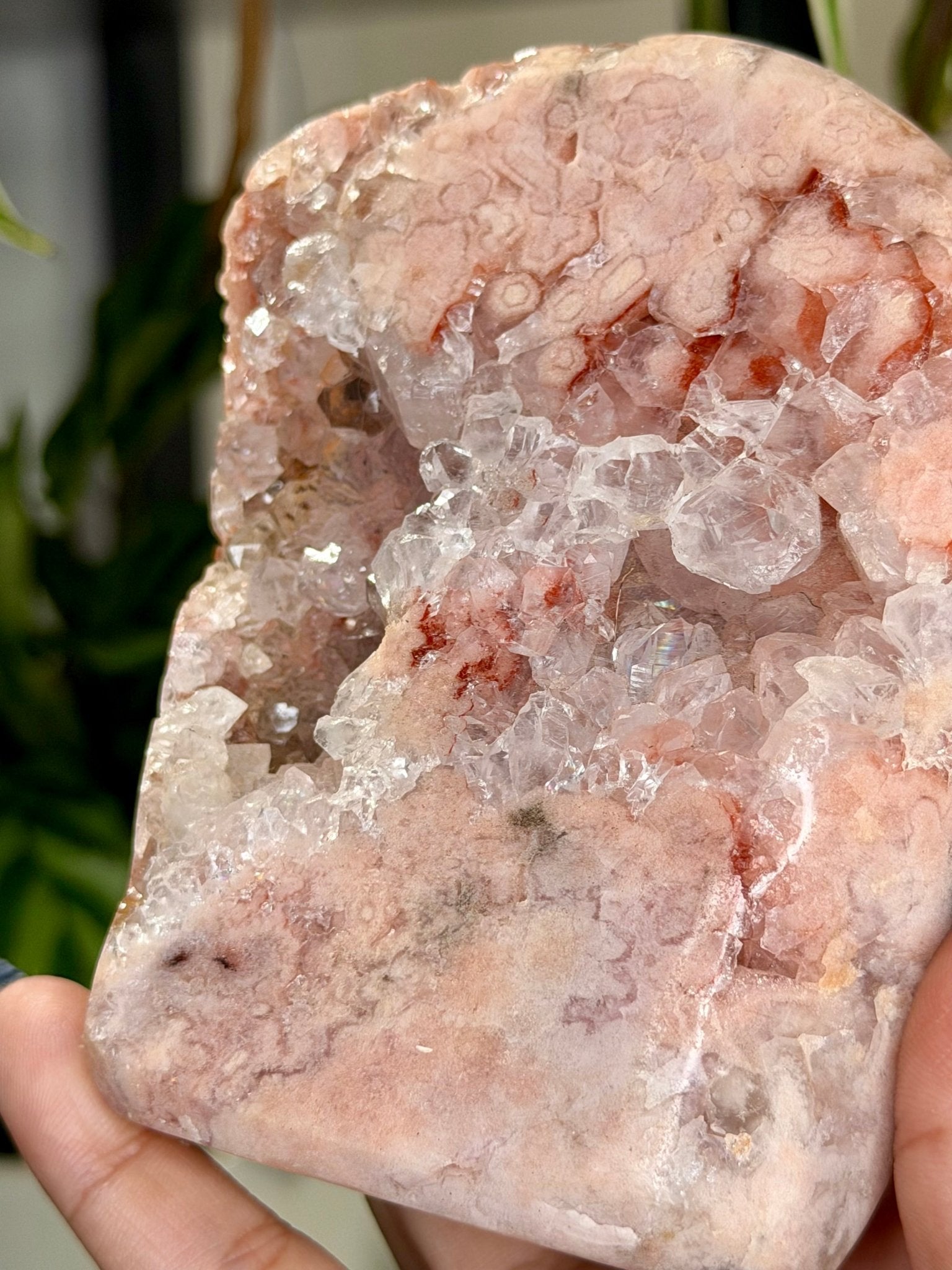 Pink Amethyst Free Form on Stand | 465g - The Crystal Valley