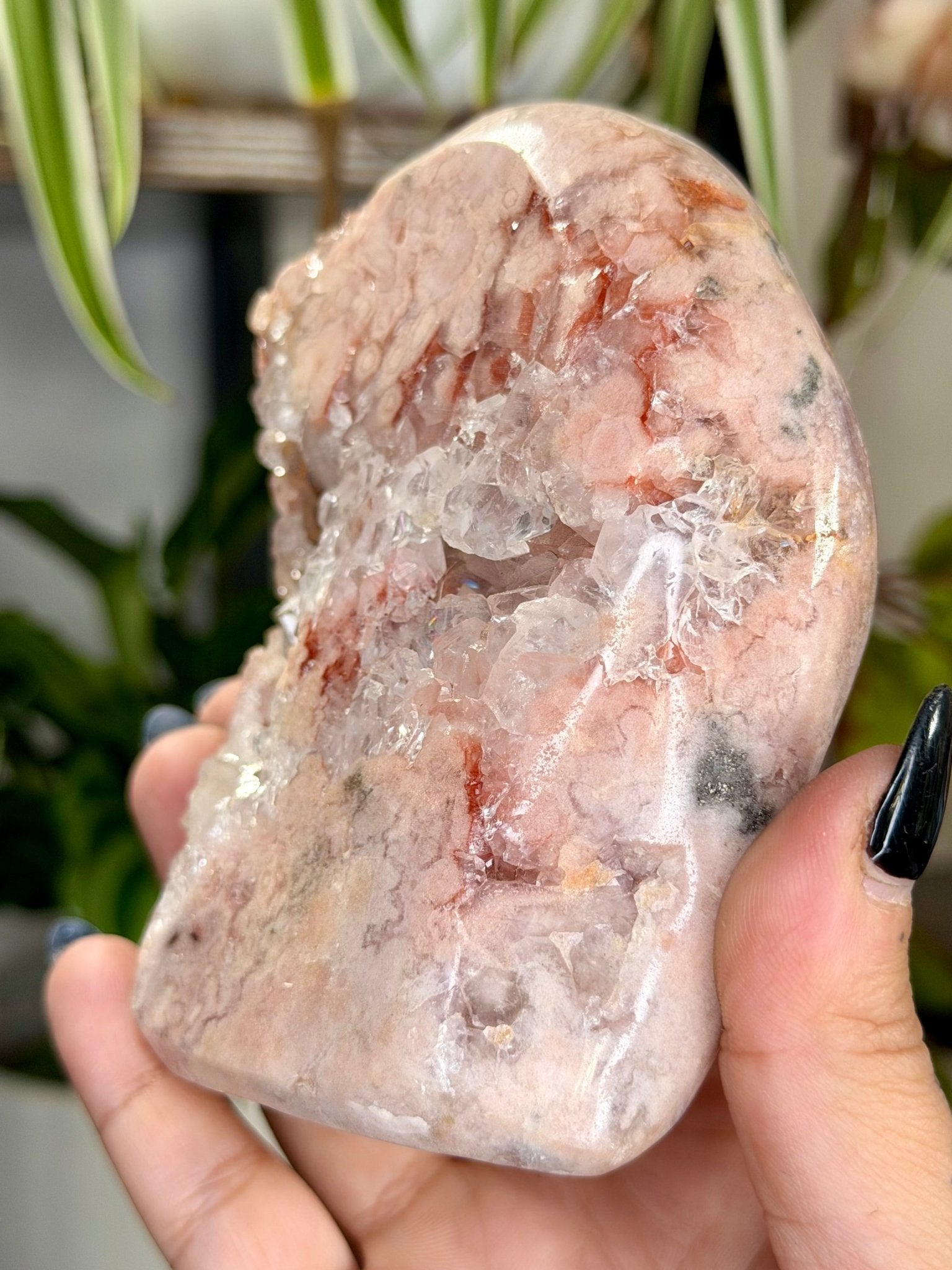 Pink Amethyst Free Form on Stand | 465g - The Crystal Valley