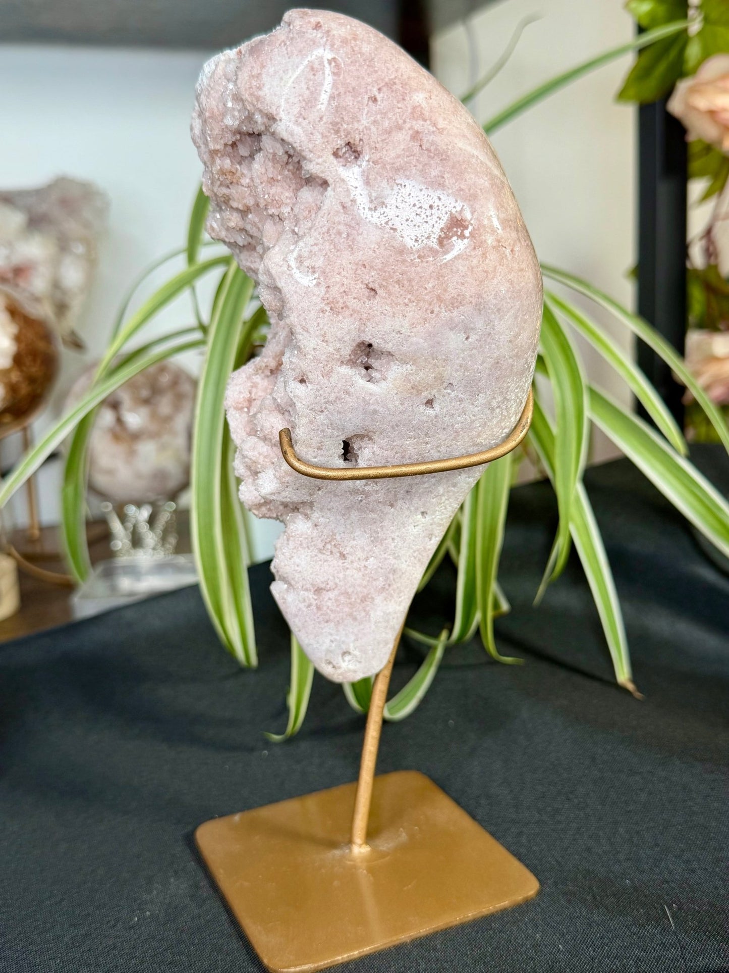 Pink Amethyst Free Form on Stand | 801g - The Crystal Valley