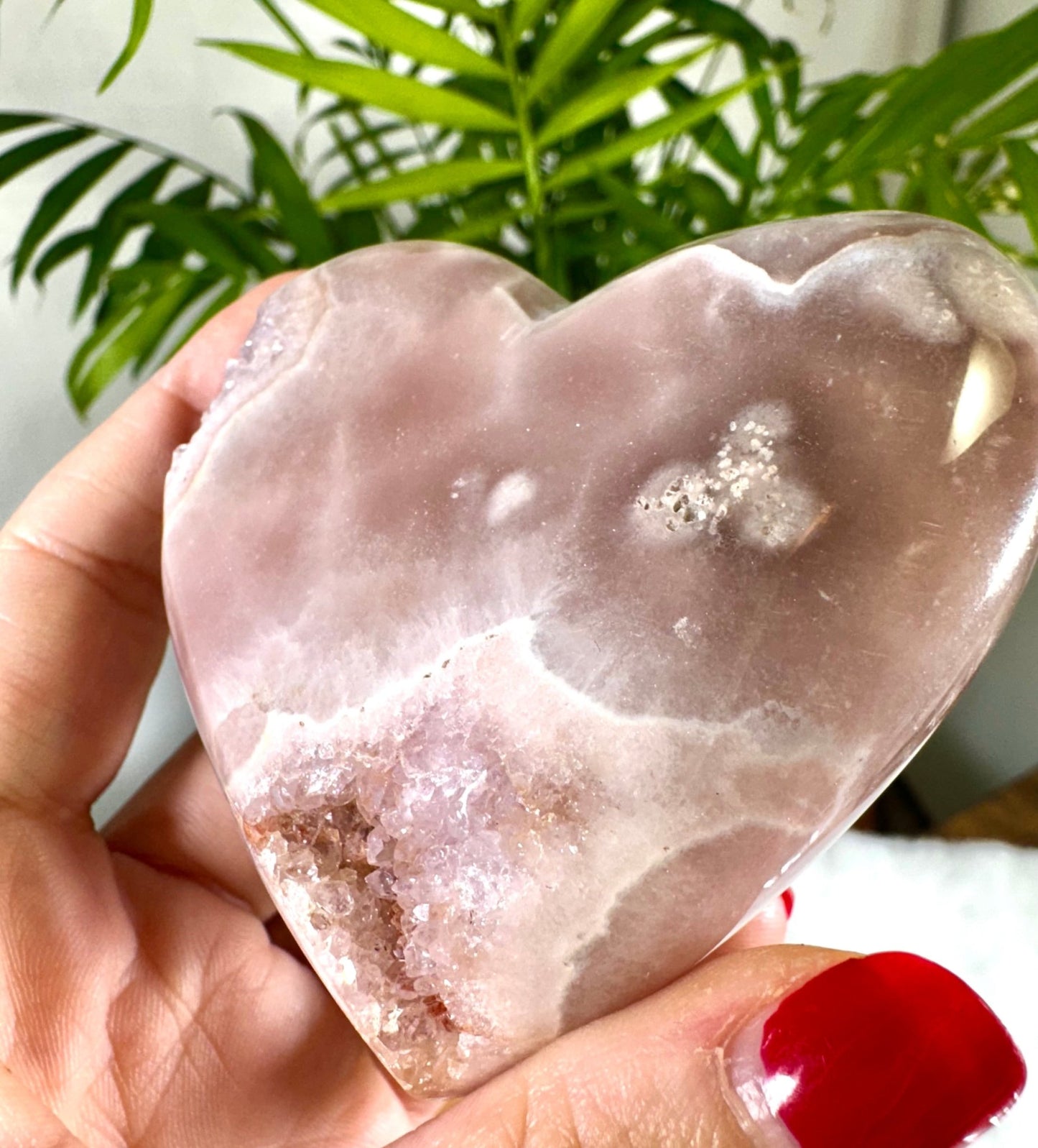 Pink Amethyst Heart | 145g - The Crystal Valley