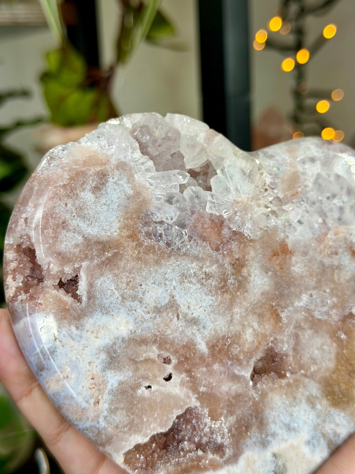 Pink Amethyst Heart on Stand | 462g - The Crystal Valley