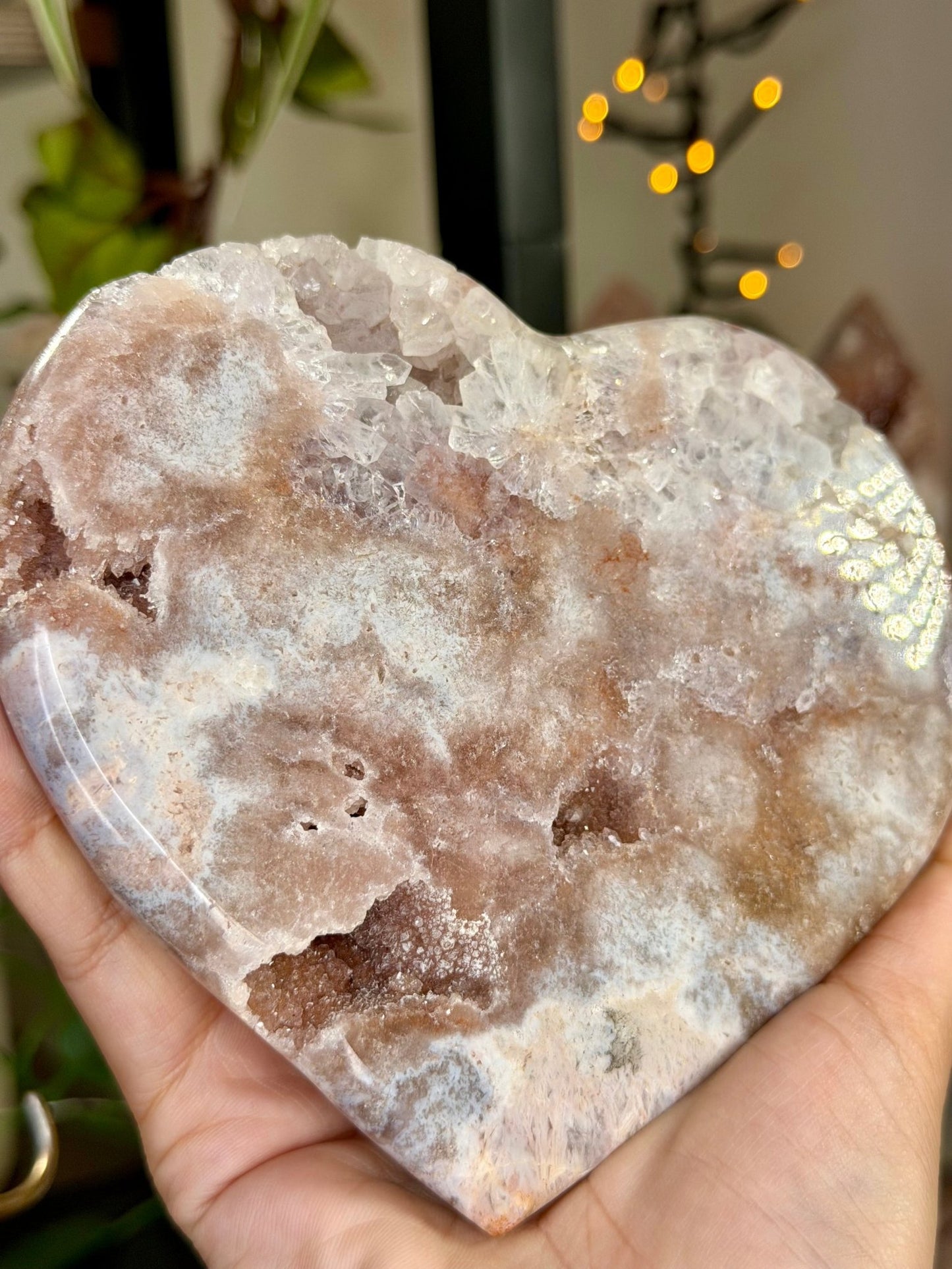 Pink Amethyst Heart on Stand | 462g - The Crystal Valley