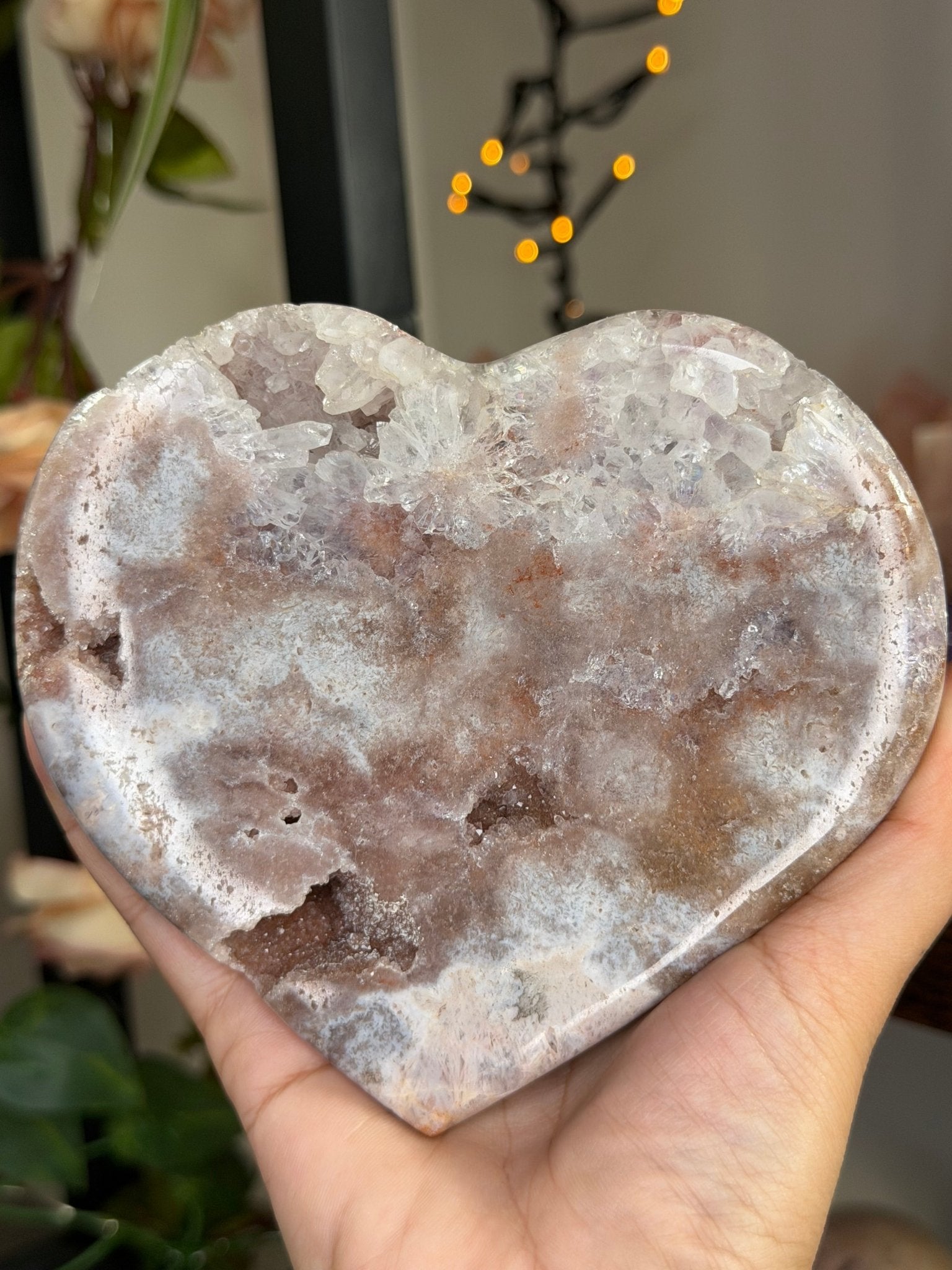 Pink Amethyst Heart on Stand | 462g - The Crystal Valley