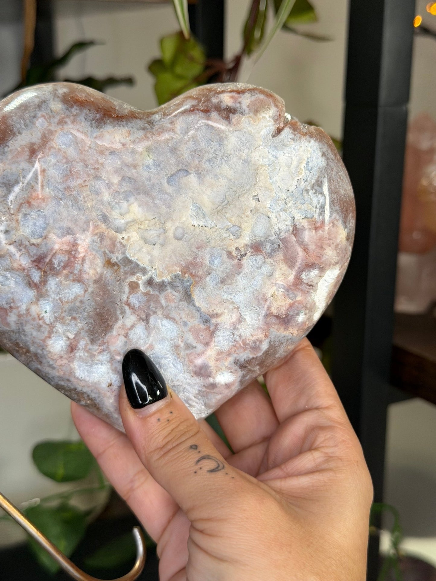 Pink Amethyst Heart on Stand | 462g - The Crystal Valley
