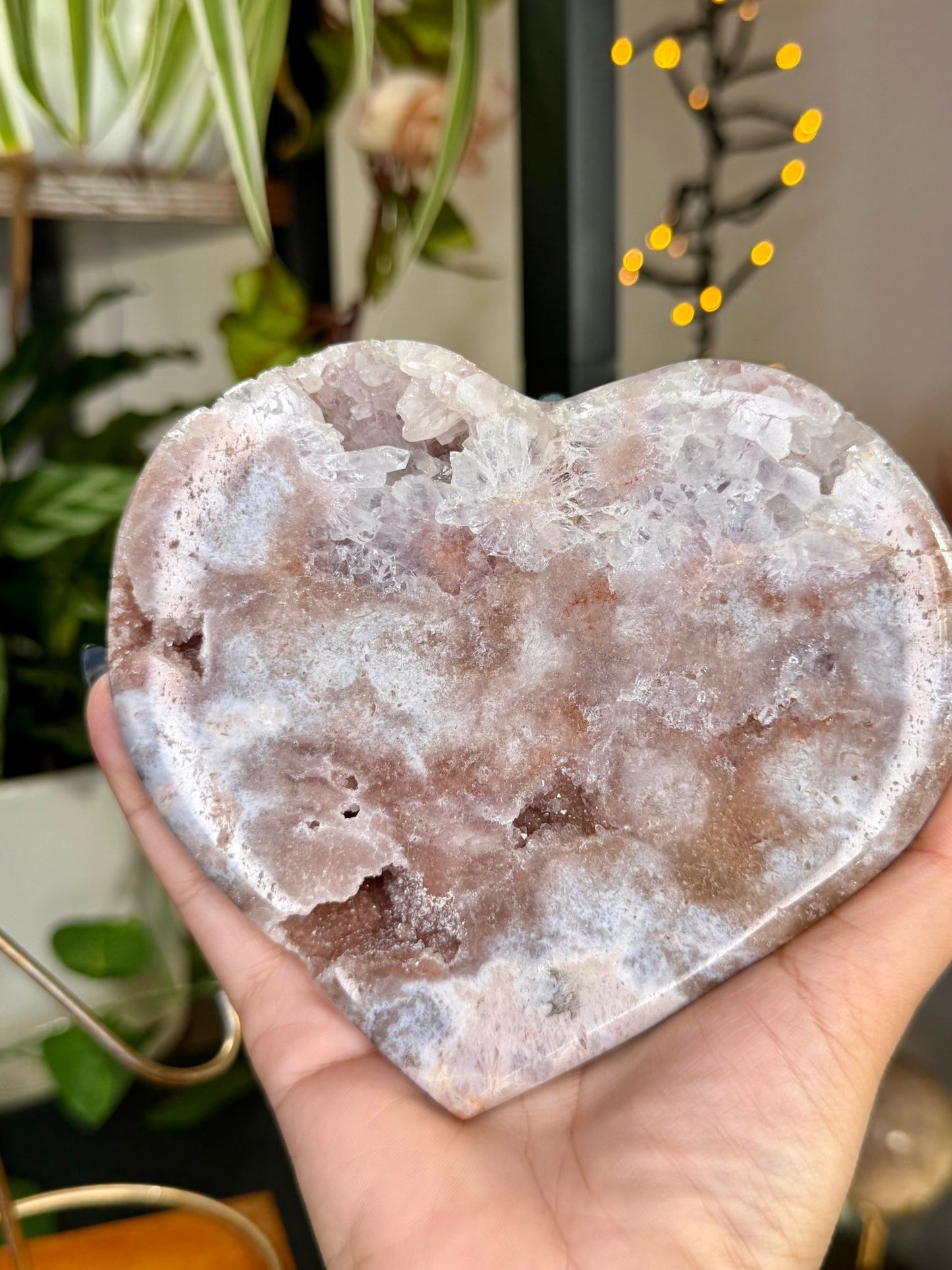 Pink Amethyst Heart on Stand | 462g - The Crystal Valley