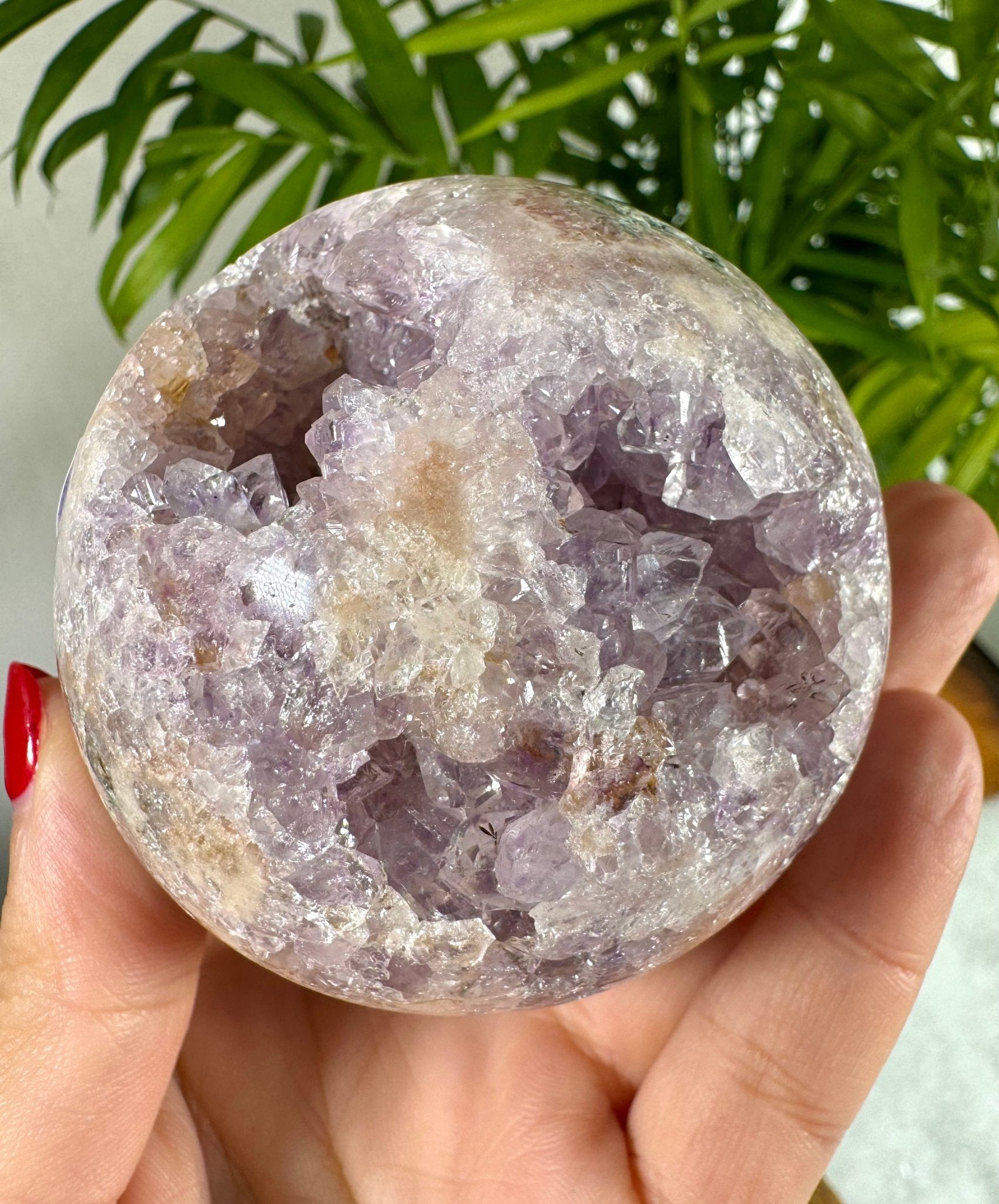 Pink Amethyst Sphere | 330g - The Crystal Valley