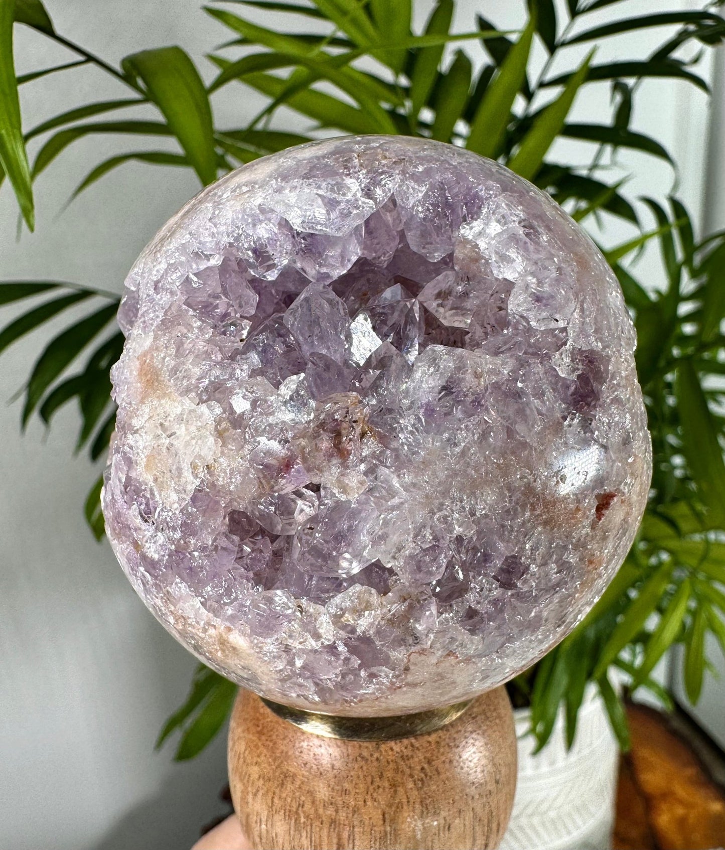 Pink Amethyst Sphere | 330g - The Crystal Valley