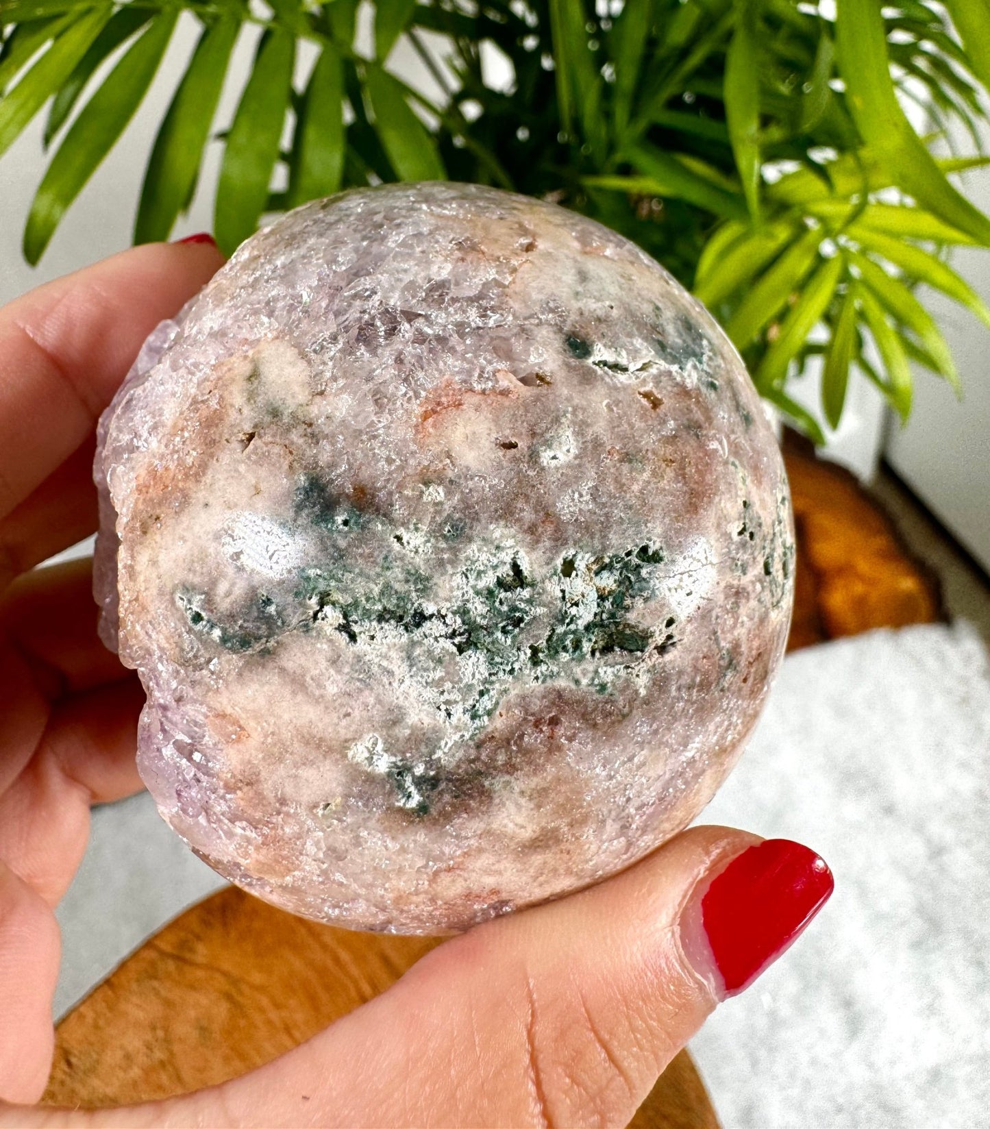 Pink Amethyst Sphere | 330g - The Crystal Valley