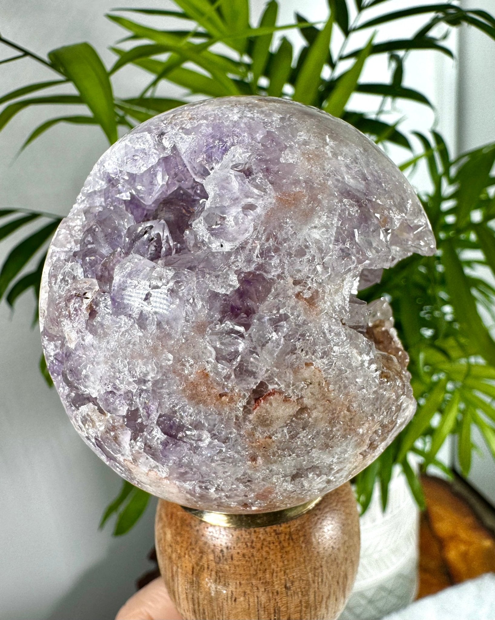 Pink Amethyst Sphere | 330g - The Crystal Valley