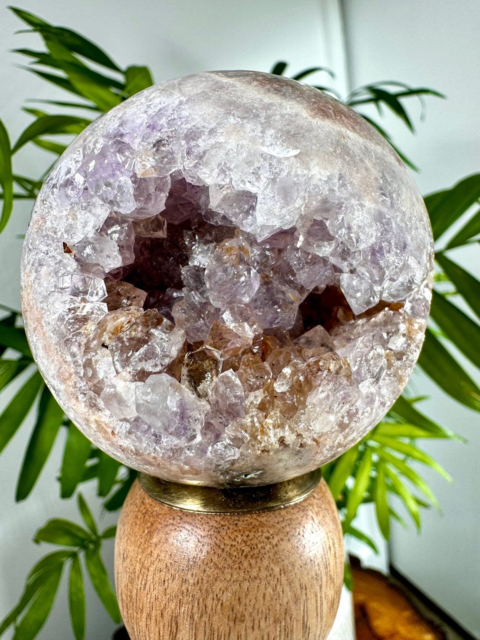 Pink Amethyst Sphere | 330g - The Crystal Valley