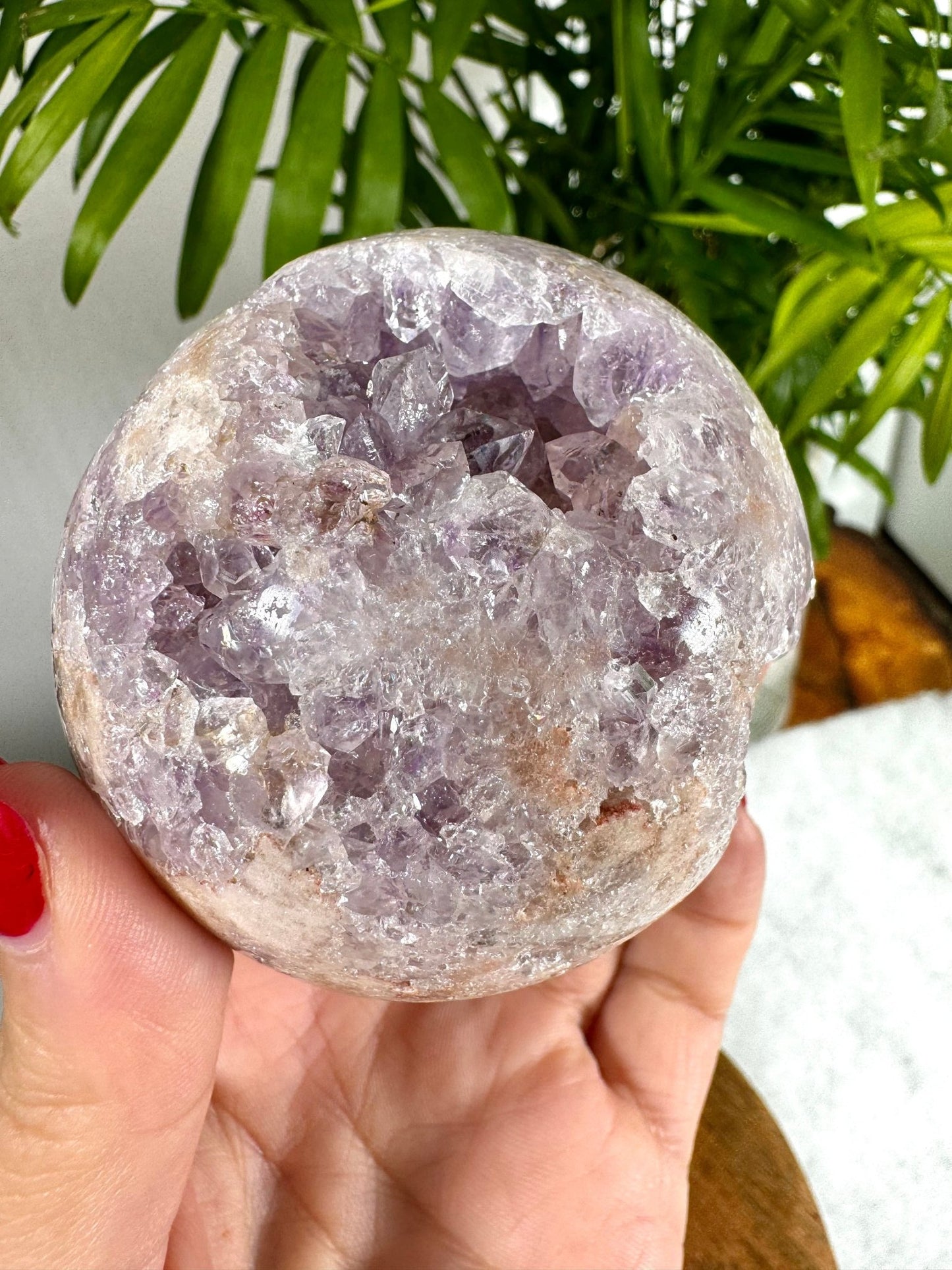 Pink Amethyst Sphere | 330g - The Crystal Valley