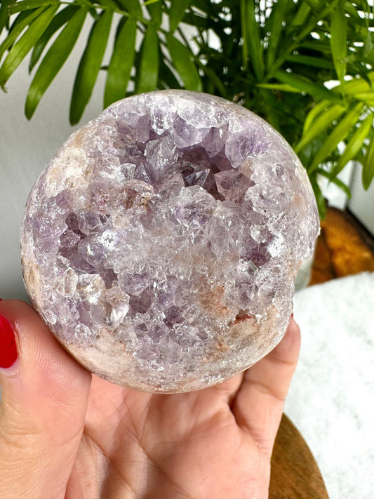 Pink Amethyst Sphere | 330g - The Crystal Valley