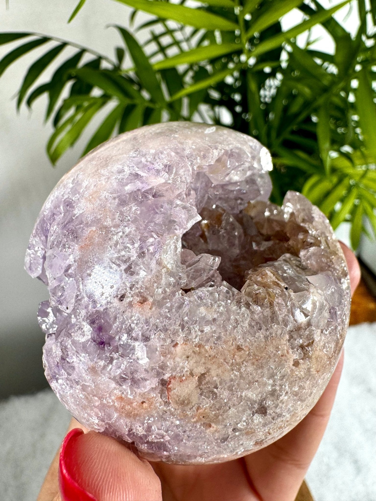 Pink Amethyst Sphere | 330g - The Crystal Valley