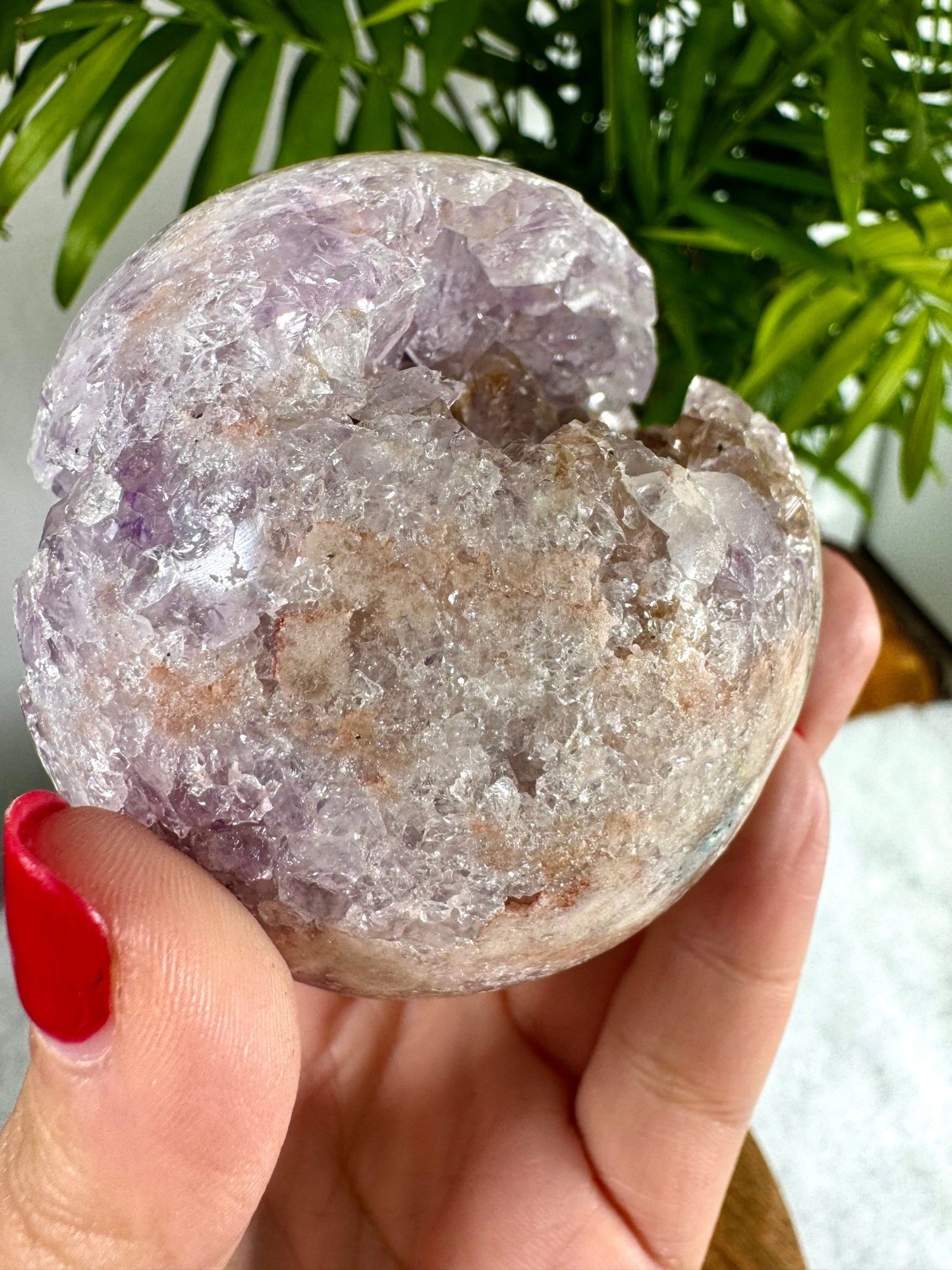 Pink Amethyst Sphere | 330g - The Crystal Valley