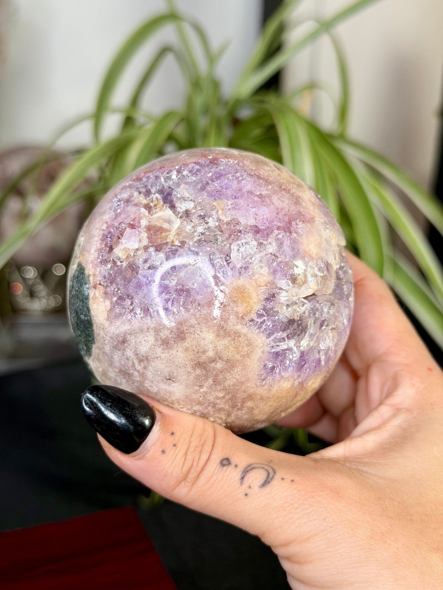Pink Amethyst Sphere | 436g - The Crystal Valley