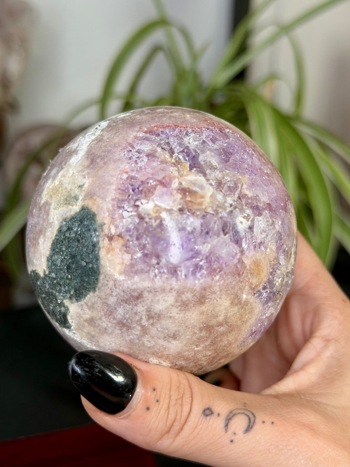Pink Amethyst Sphere | 436g - The Crystal Valley