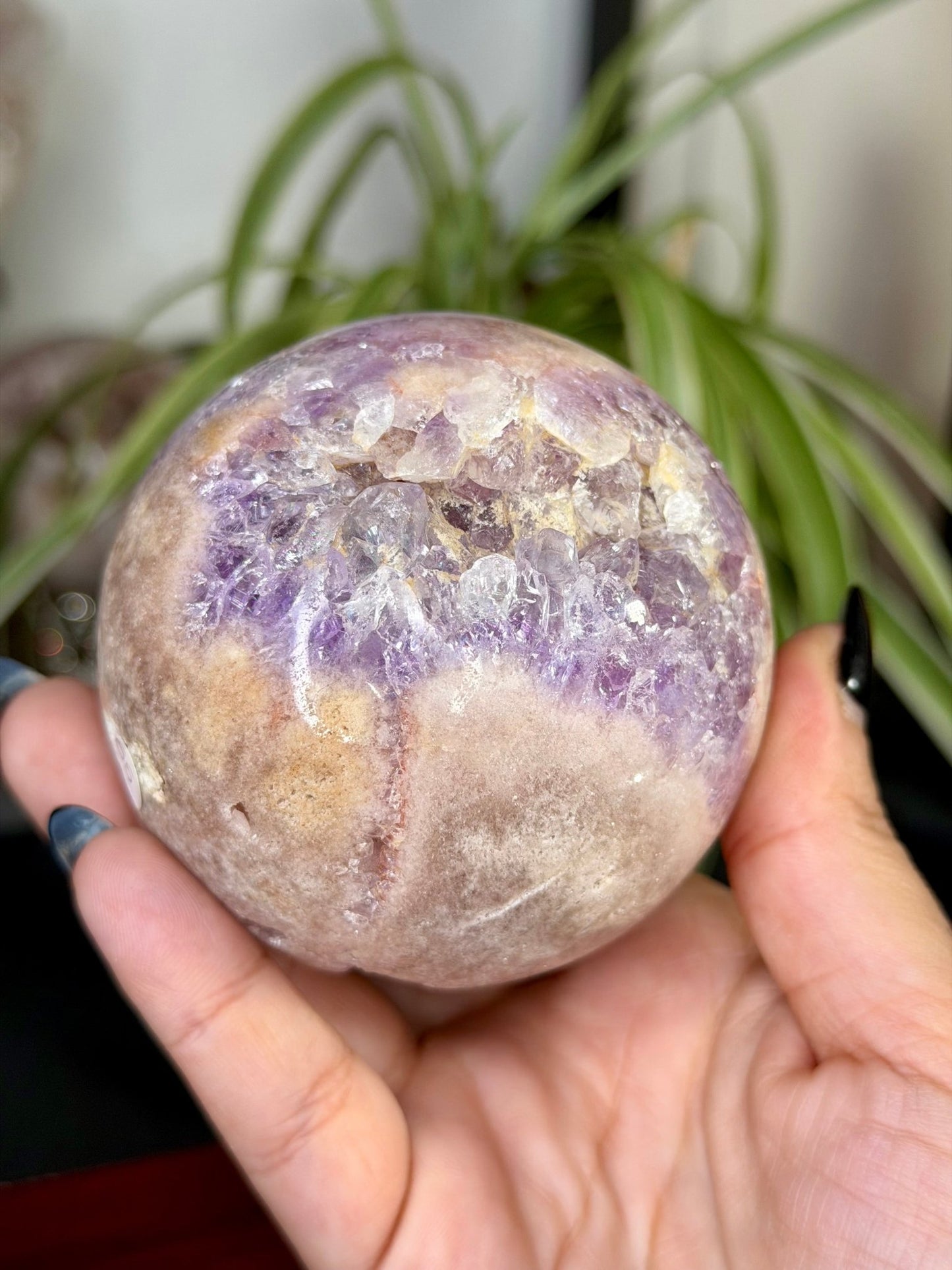 Pink Amethyst Sphere | 436g - The Crystal Valley